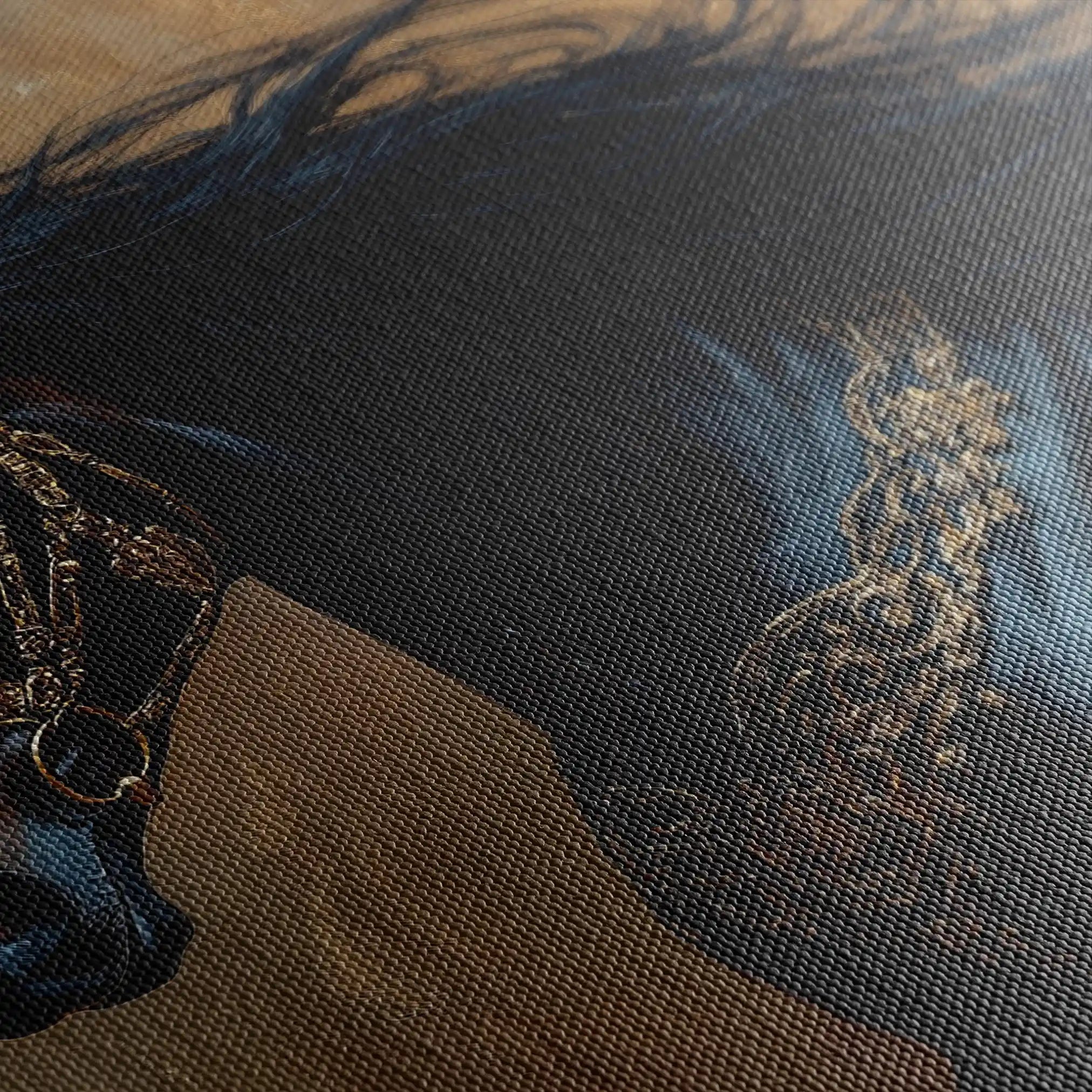 Horses 026 Canvas Art 60 x 40 cm / Black