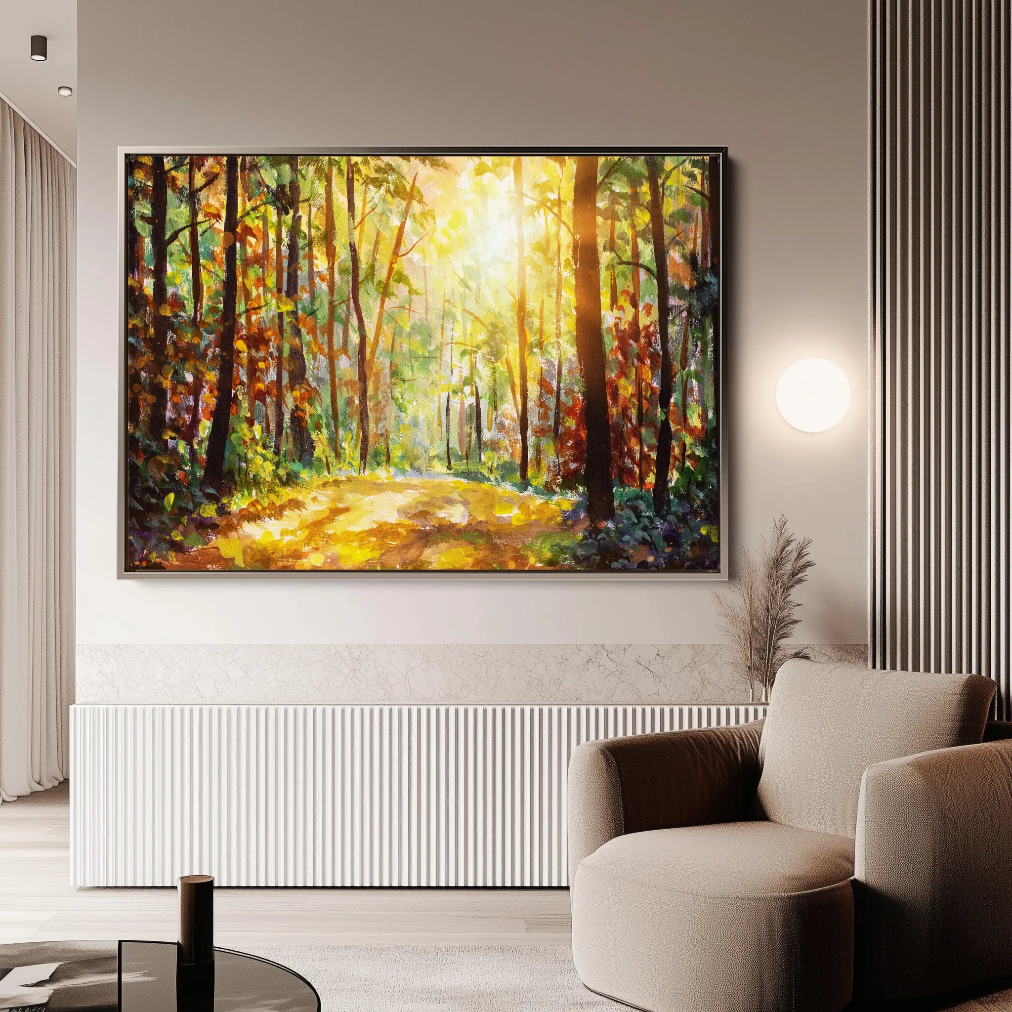Landscape 026 Canvas Art 18" x 24" / 45 x 60 cm / Black