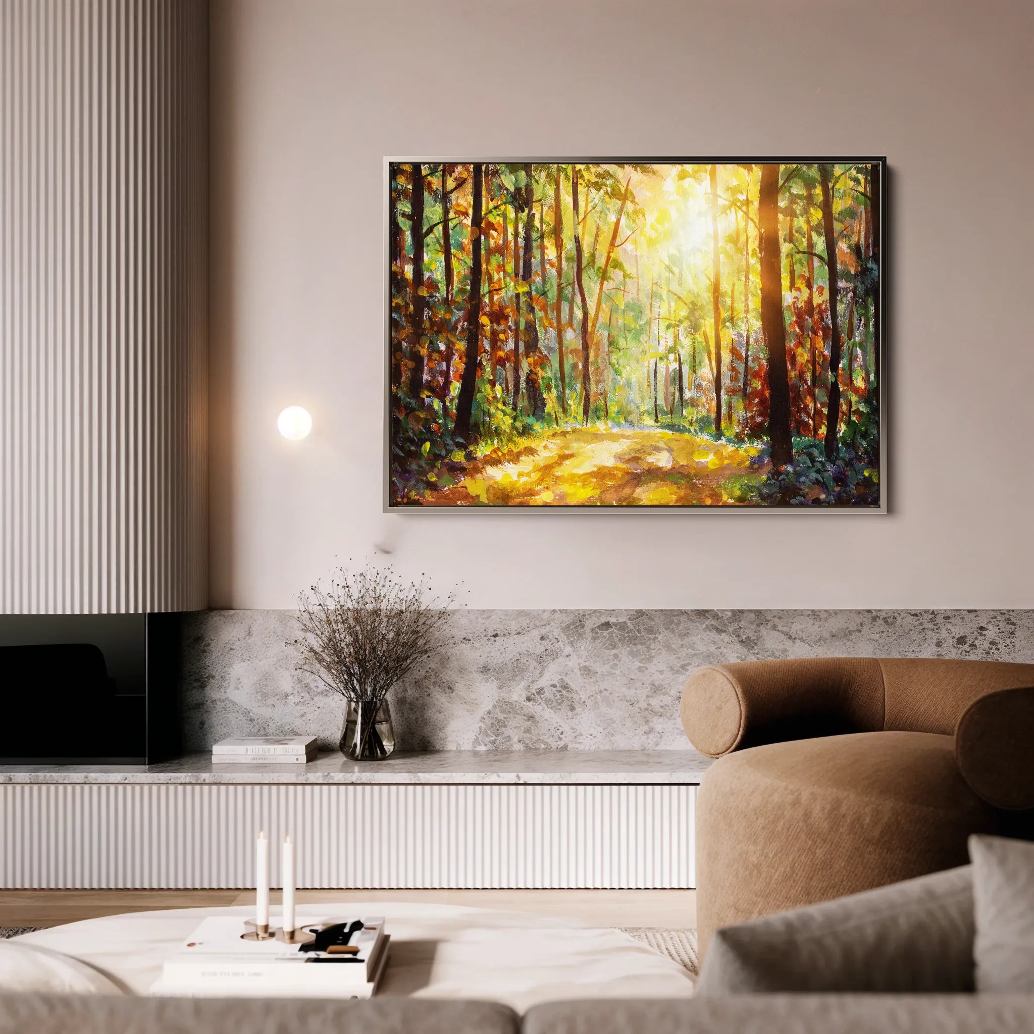 Landscape 026 Canvas Art 18" x 24" / 45 x 60 cm / Black