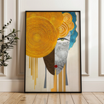 Portrait 026 Canvas Art 18" x 24" / 45 x 60 cm / Black