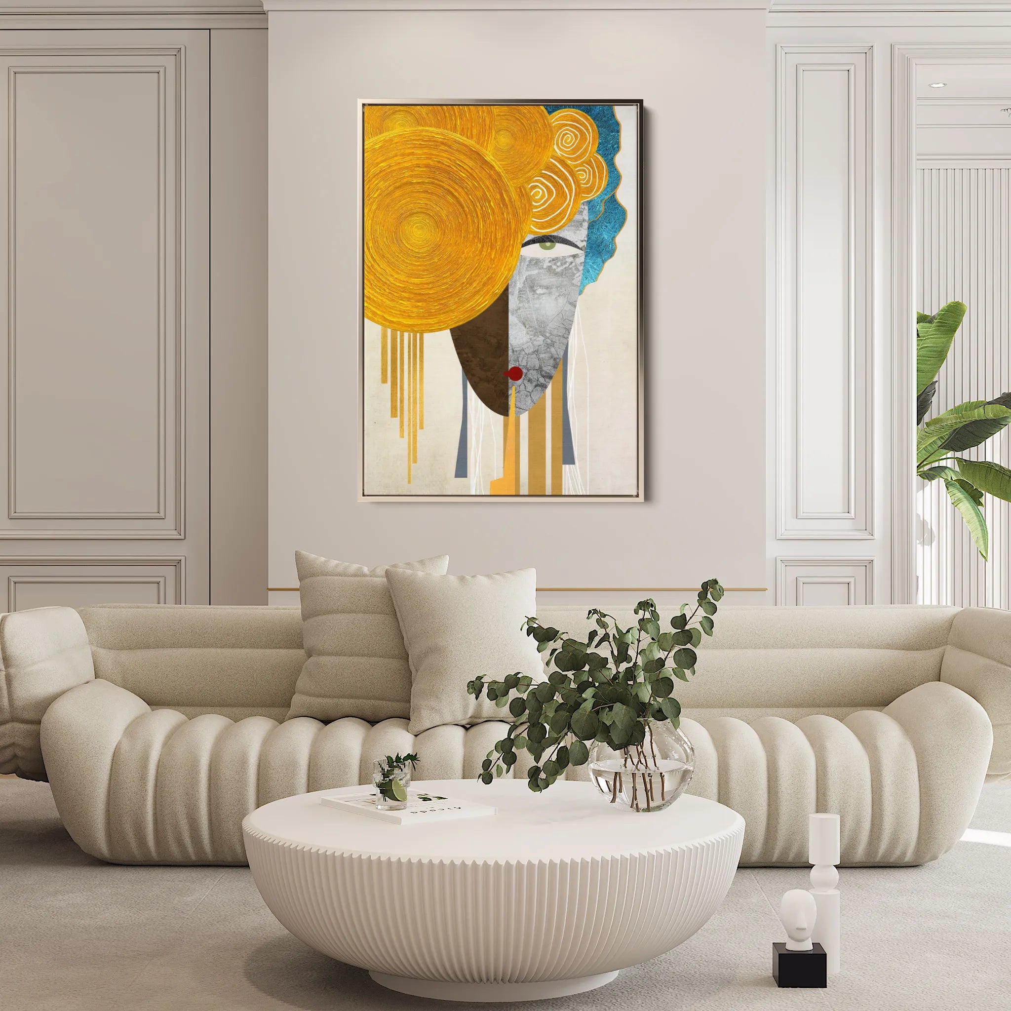 Portrait 026 Canvas Art 18" x 24" / 45 x 60 cm / Black