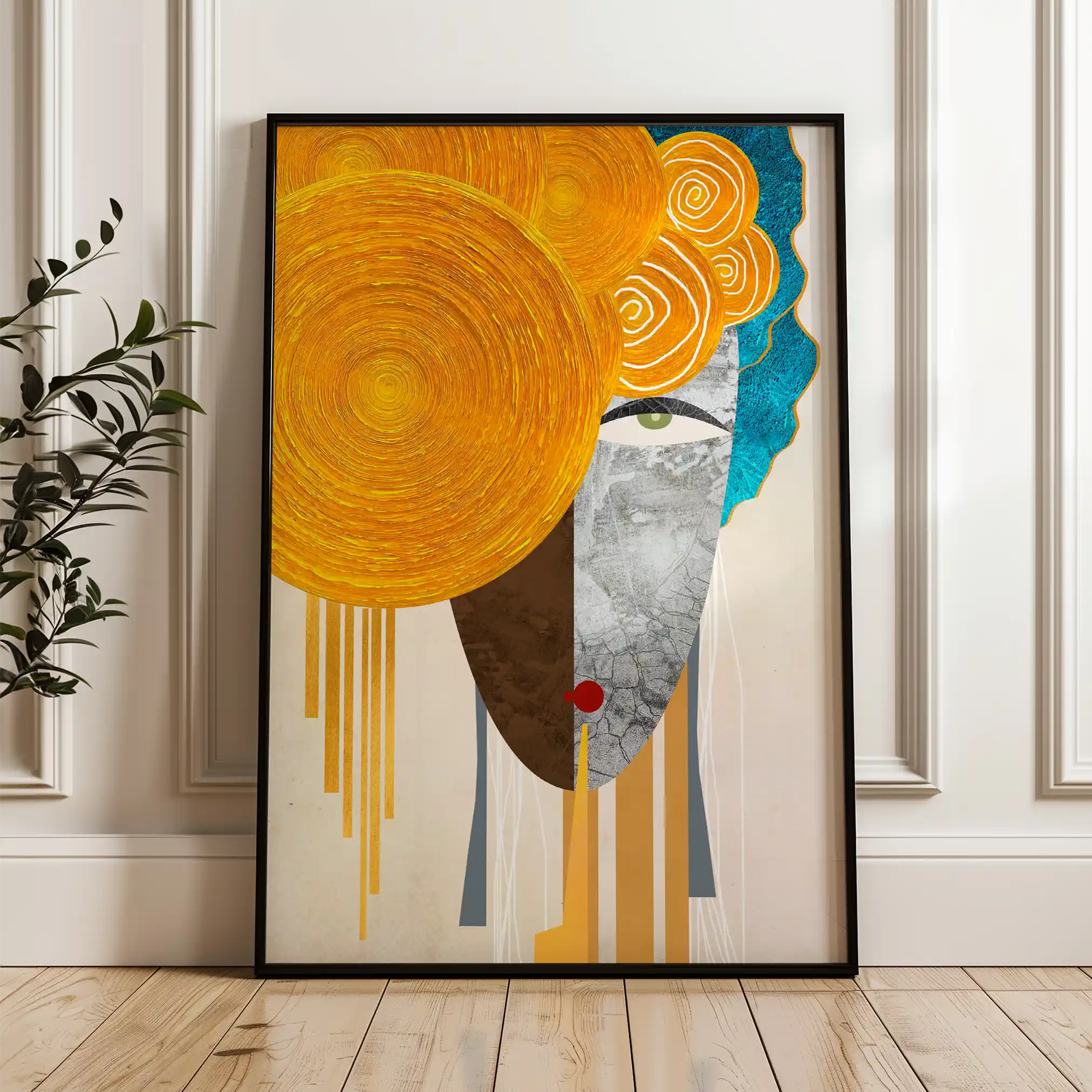 Portrait 026 Canvas Art 60 x 40 cm / Black