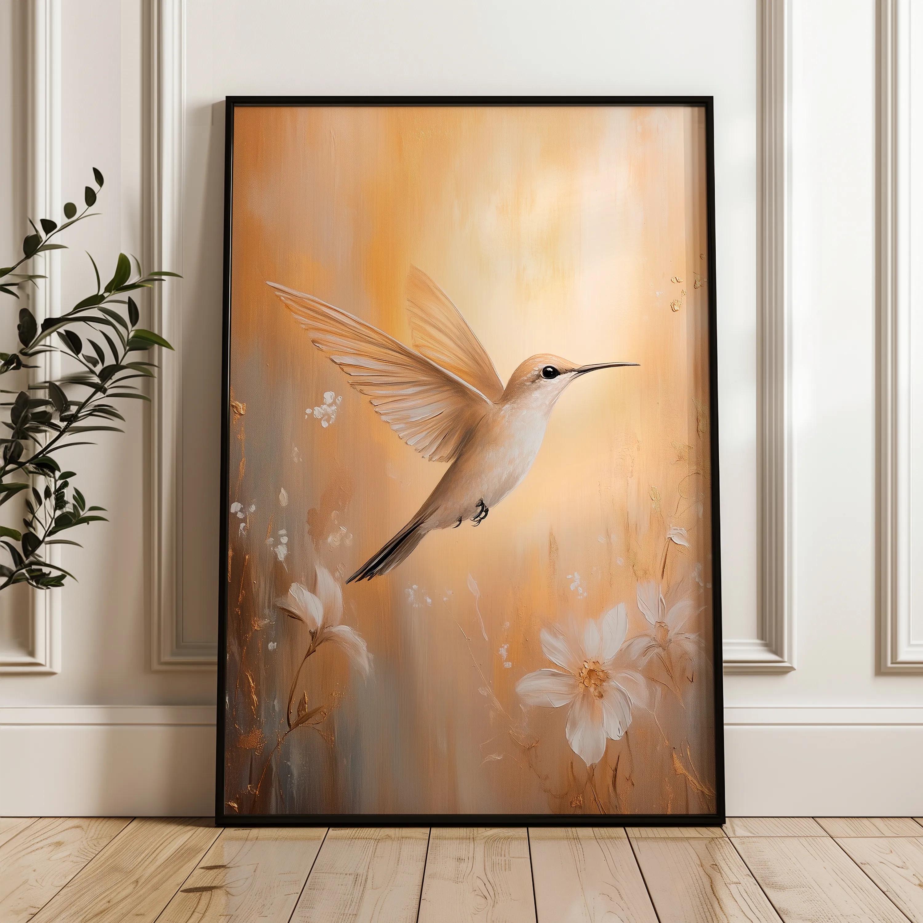Animals 027 Canvas Art 18" x 24" / 45 x 60 cm / Black