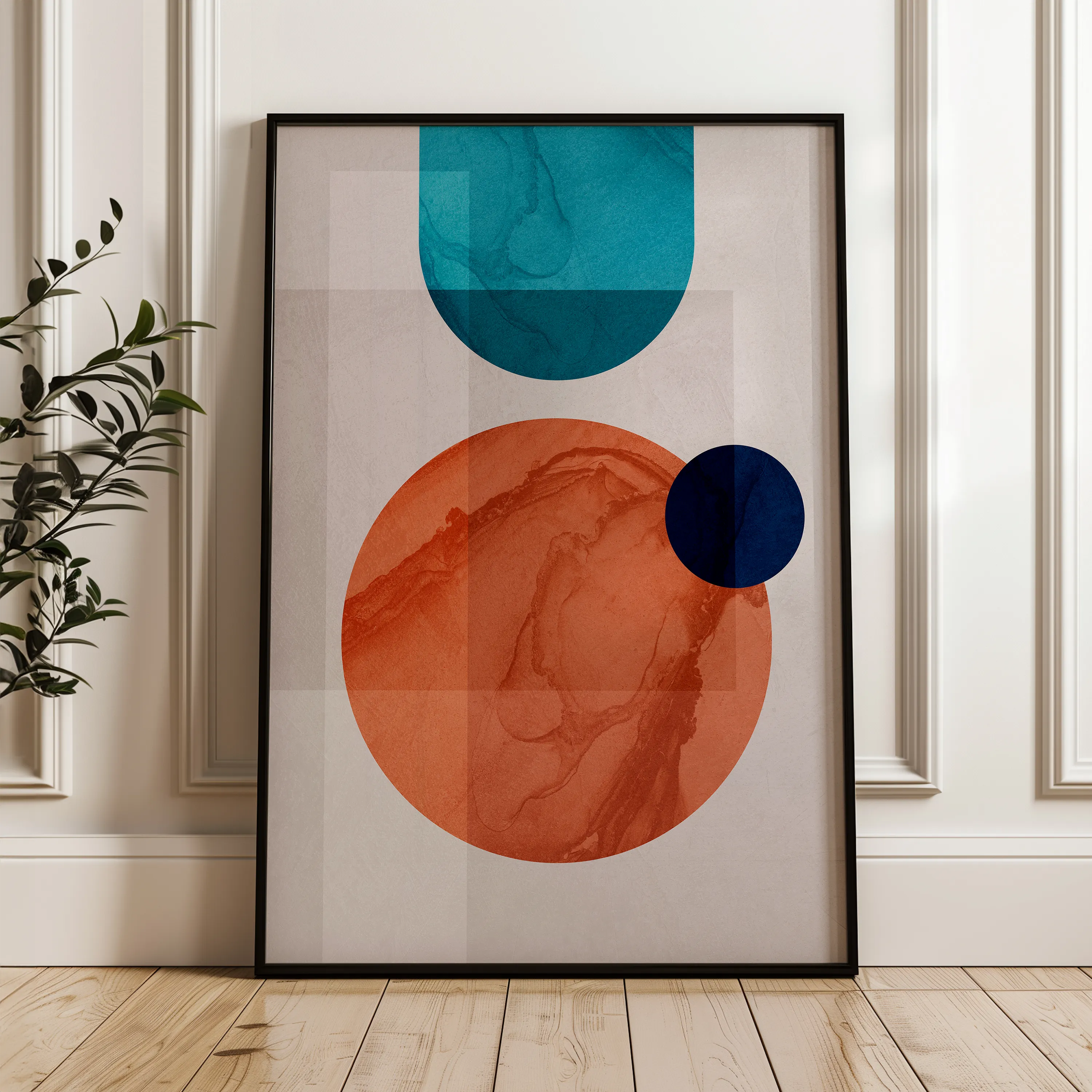 Boho 027 Canvas Art 18" x 24" / 45 x 60 cm / Black