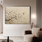 Floral 027 Canvas Art 18" x 24" / 45 x 60 cm / Black