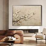 Floral 027 Canvas Art 60 x 40 cm / Black