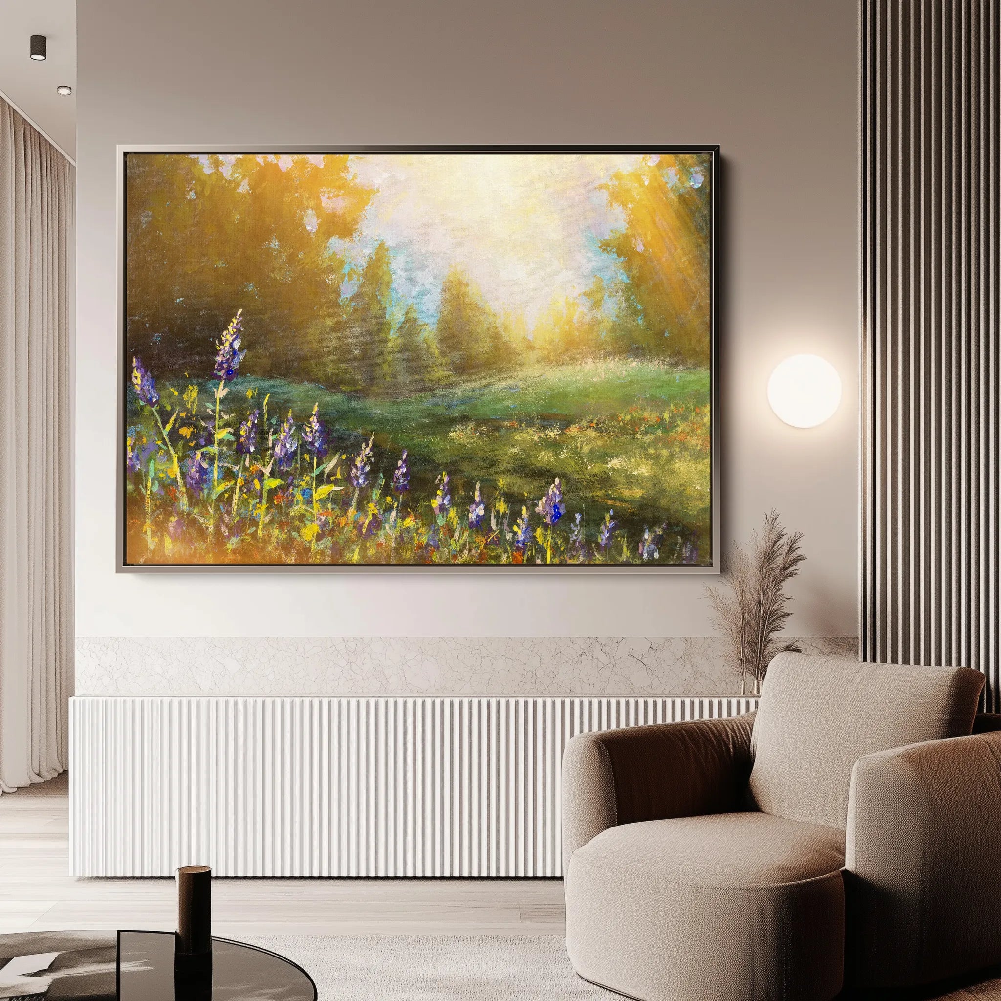 Landscape 027 Canvas Art 18" x 24" / 45 x 60 cm / Black