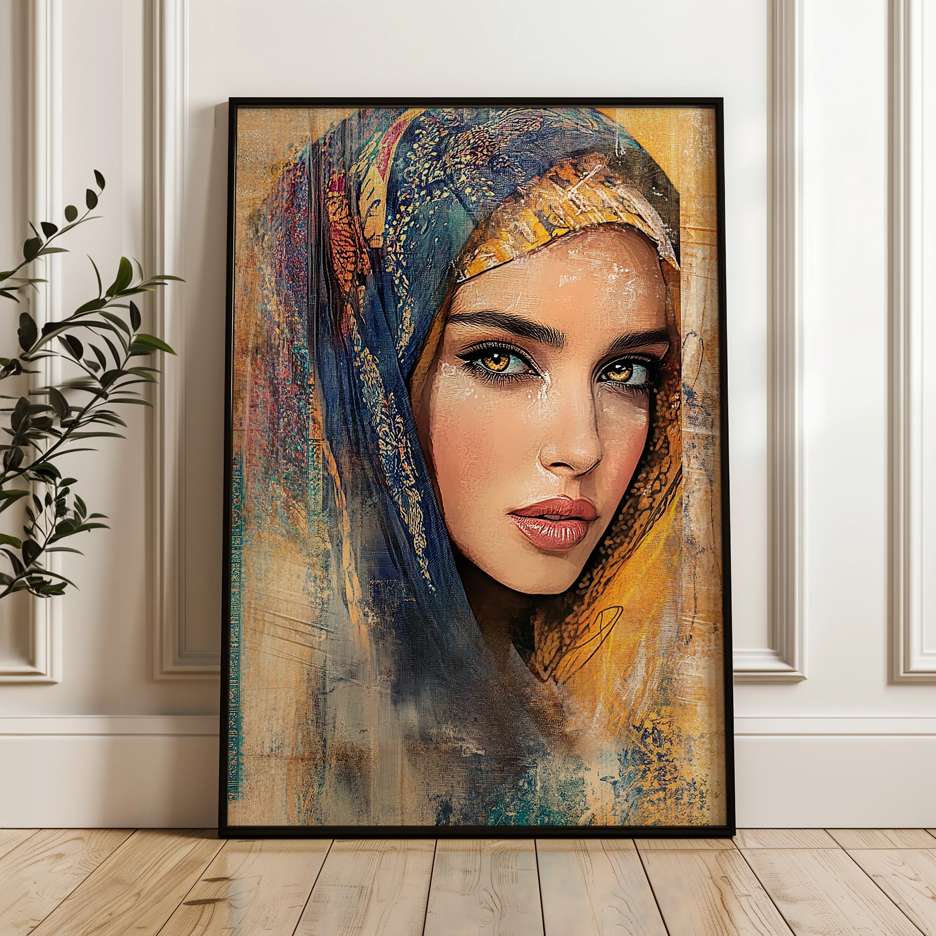 Portrait 027 Canvas Art 18" x 24" / 45 x 60 cm / Black