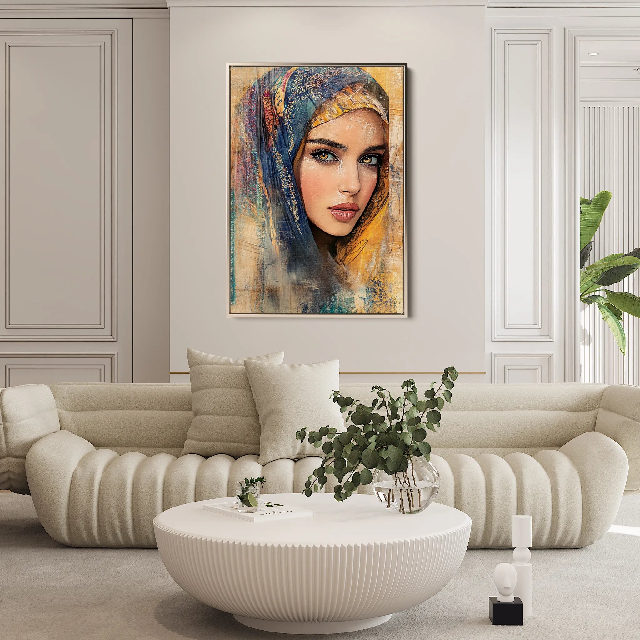 Portrait 027 Canvas Art 18" x 24" / 45 x 60 cm / Black