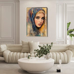 Portrait 027 Canvas Art 60 x 40 cm / Black
