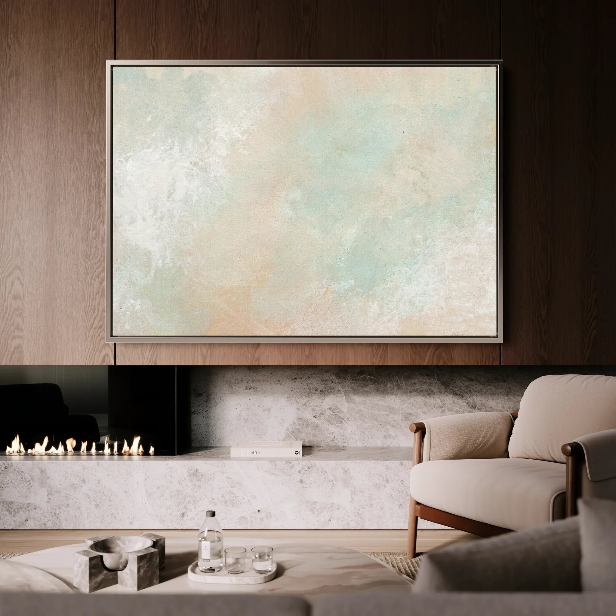 Abstract 028 Canvas Art 18" x 24" / 45 x 60 cm / Black