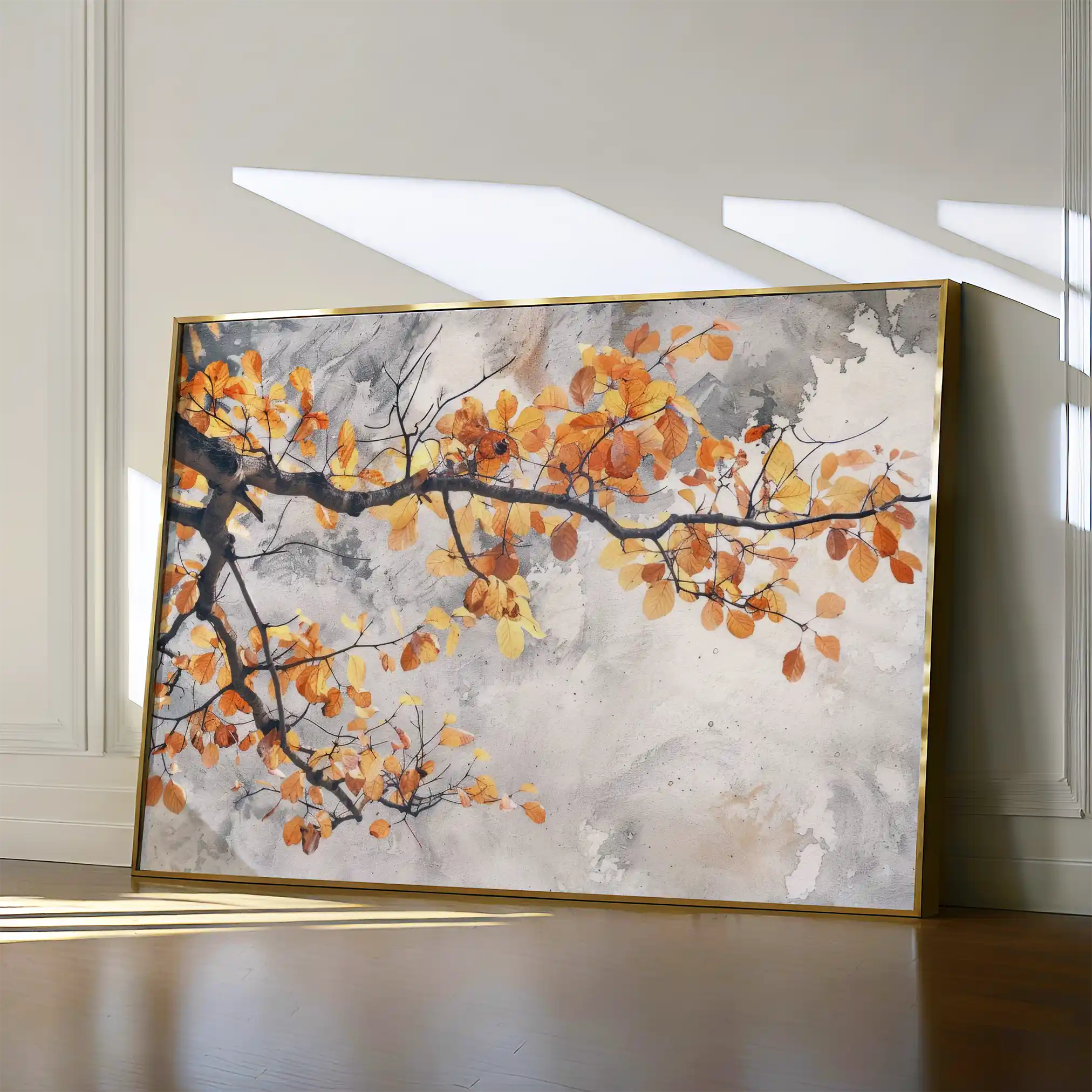 Floral 028 Canvas Art 60 x 40 cm / Black