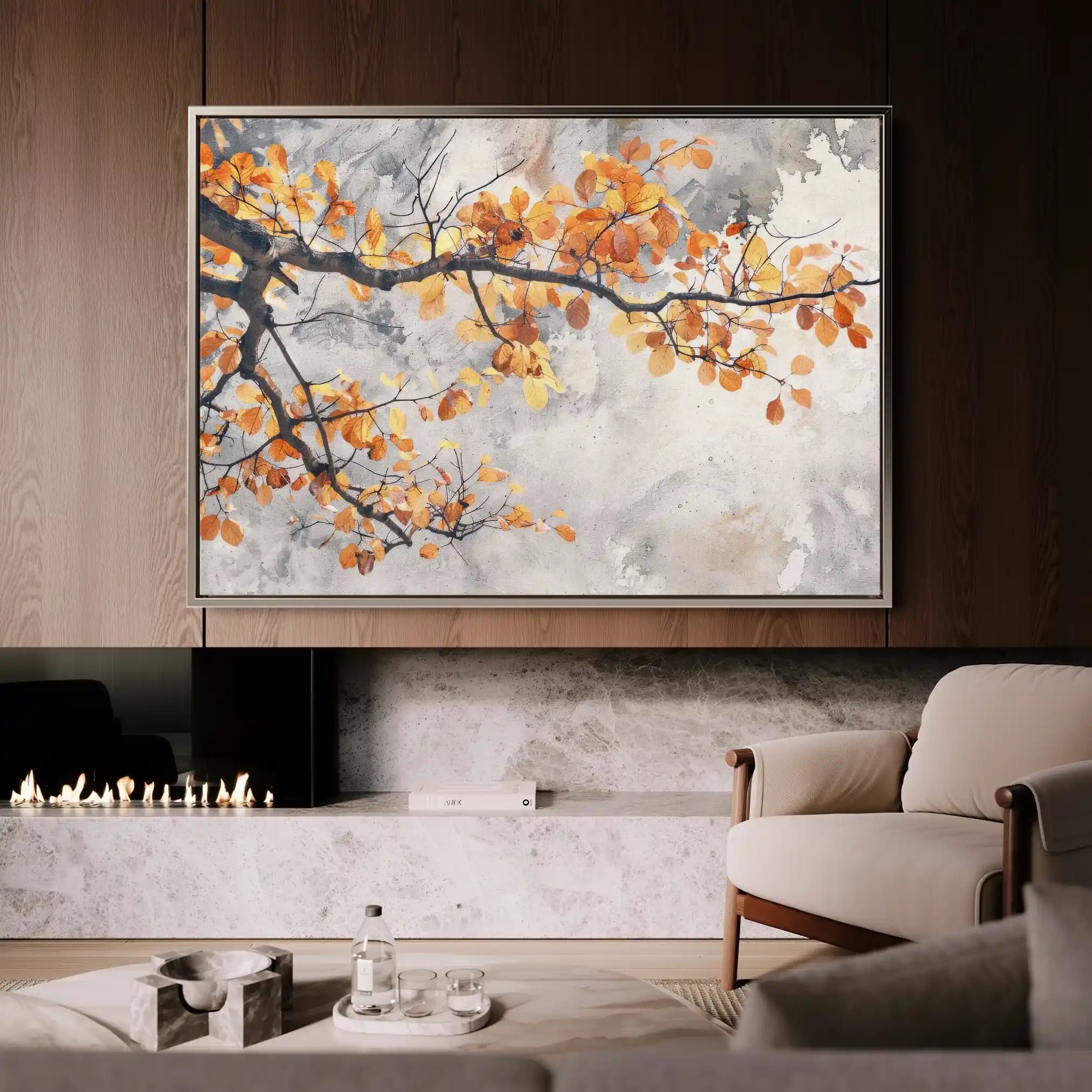 Floral 028 Canvas Art 60 x 40 cm / Black