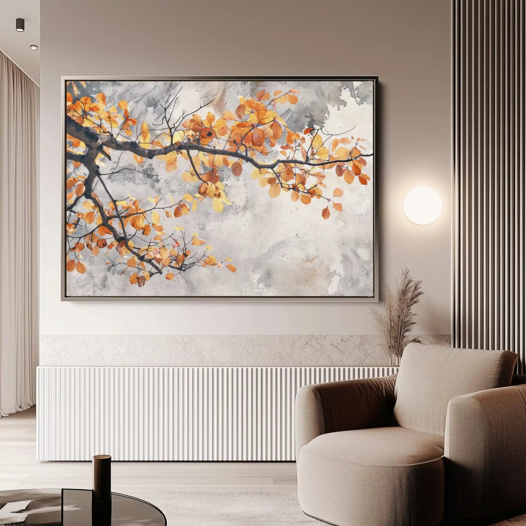 Floral 028 Canvas Art 60 x 40 cm / Black