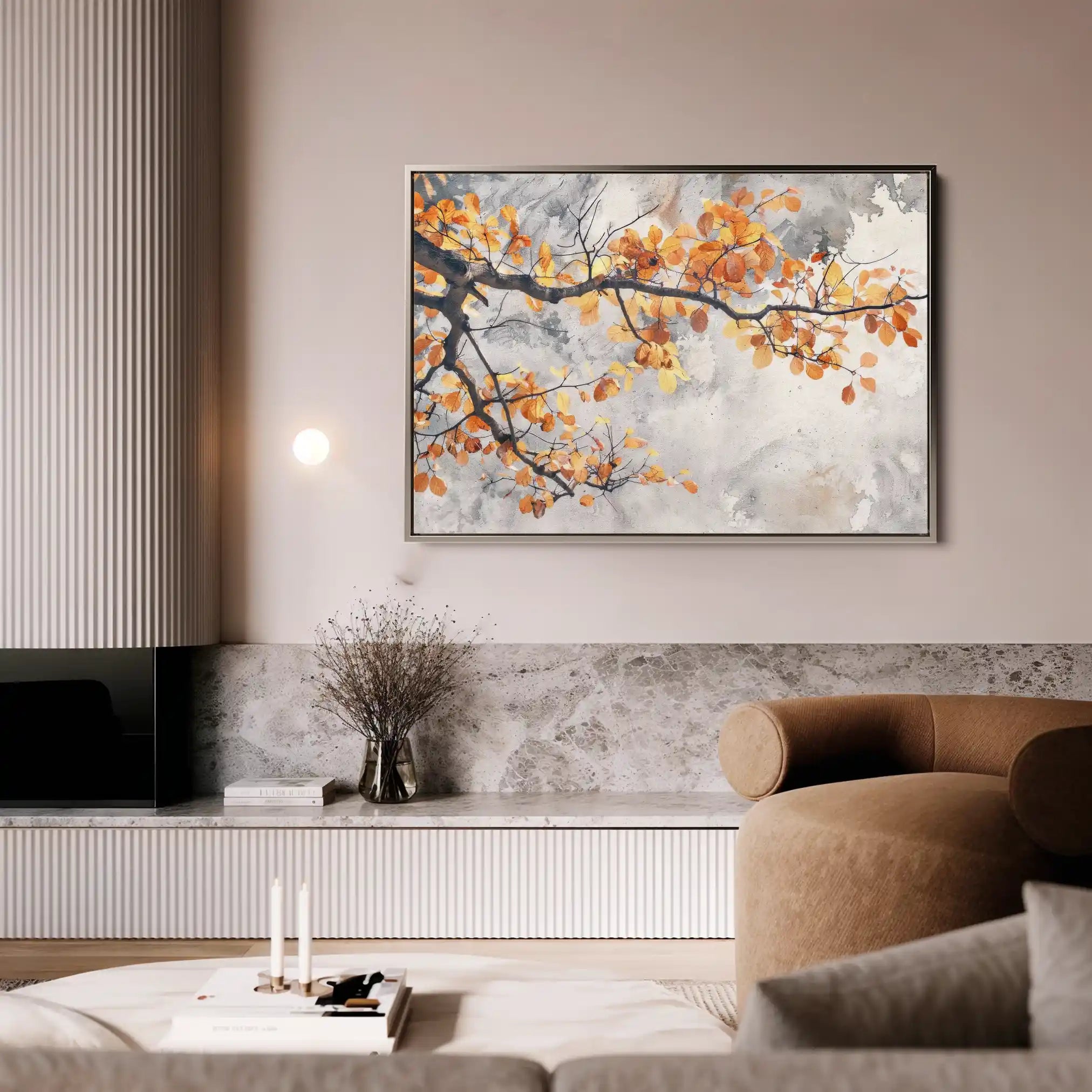 Floral 028 Canvas Art 60 x 40 cm / Black
