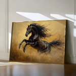 Horses 028 Canvas Art 60 x 40 cm / Black