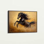 Horses 028 Canvas Art 60 x 40 cm / Black