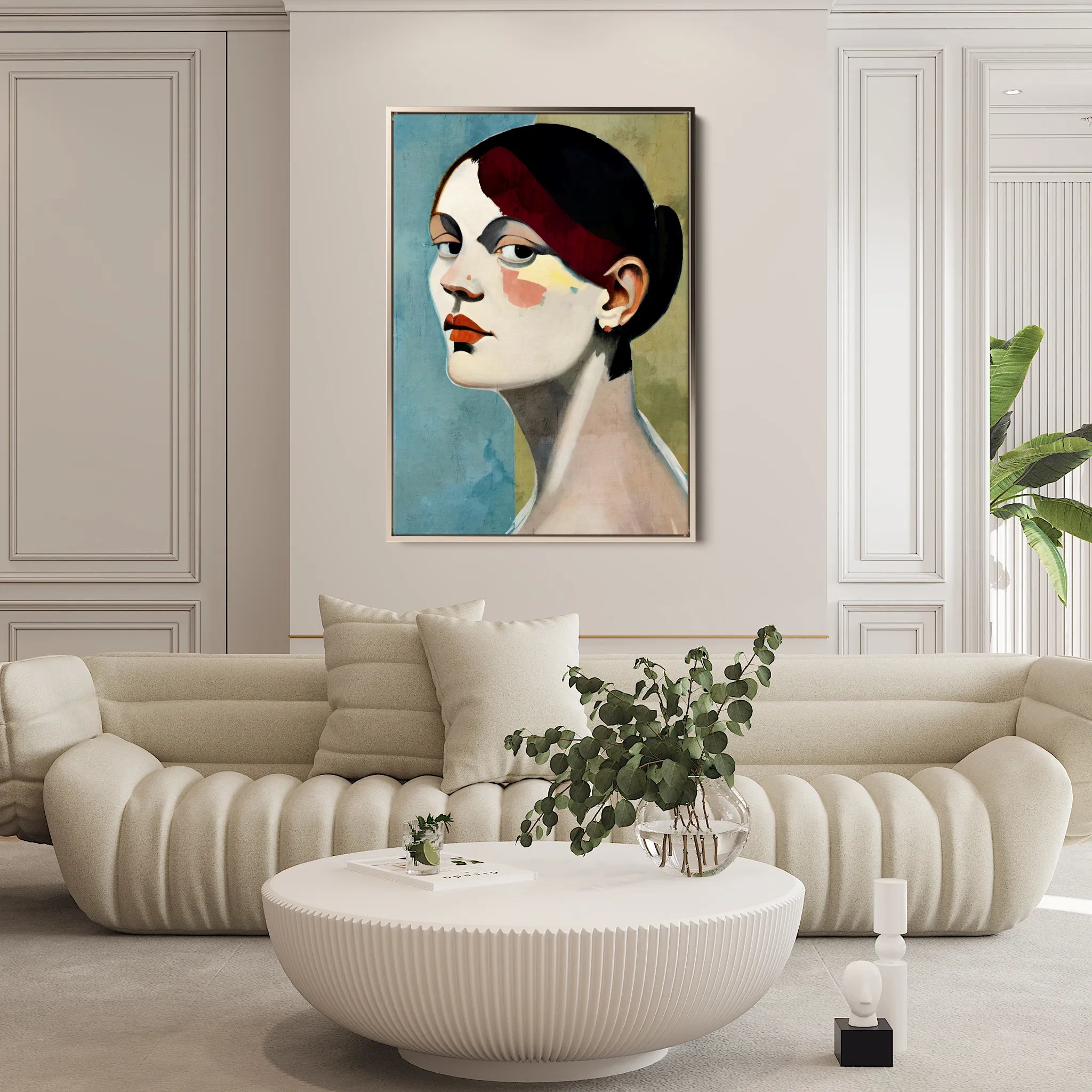 Portrait 028 Canvas Art 18" x 24" / 45 x 60 cm / Black
