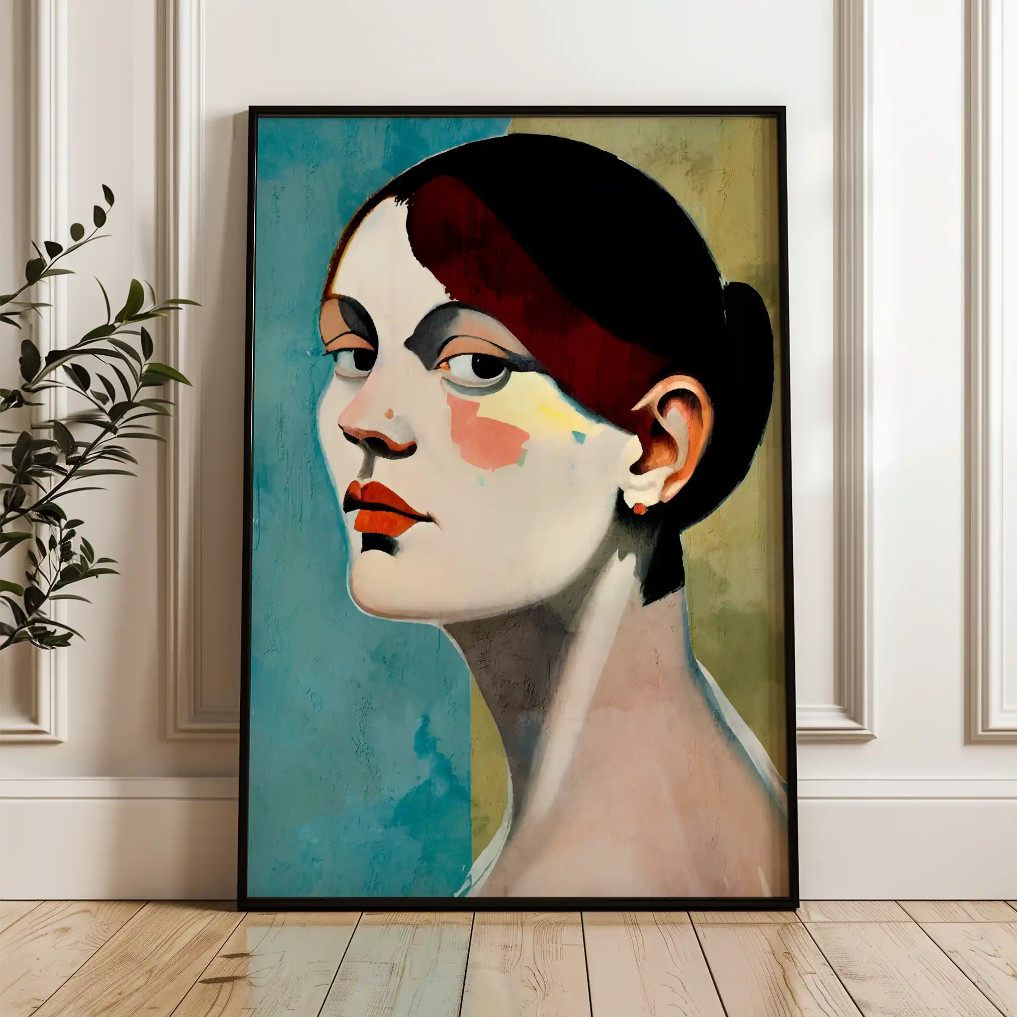 Portrait 028 Canvas Art 60 x 40 cm / Black
