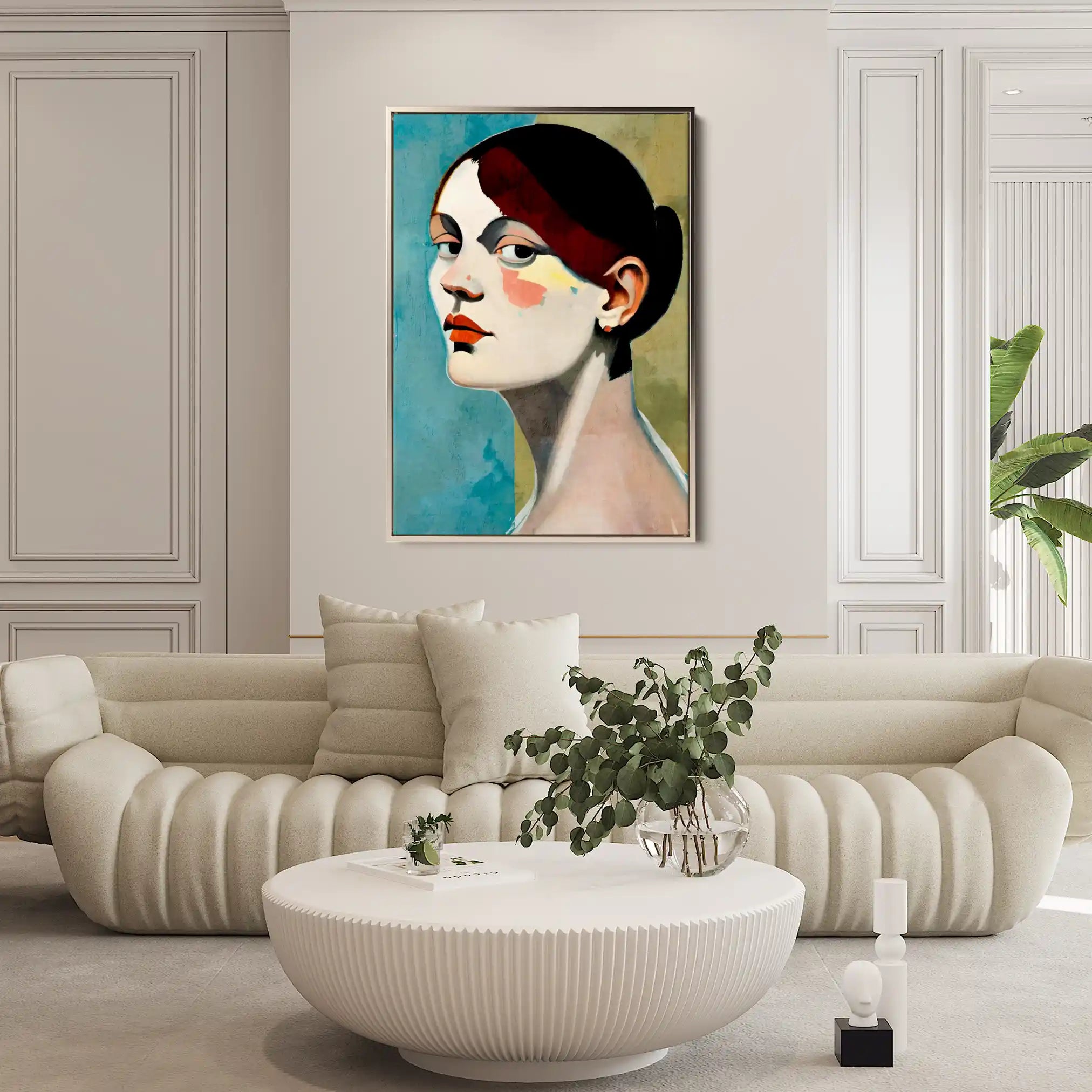 Portrait 028 Canvas Art 60 x 40 cm / Black
