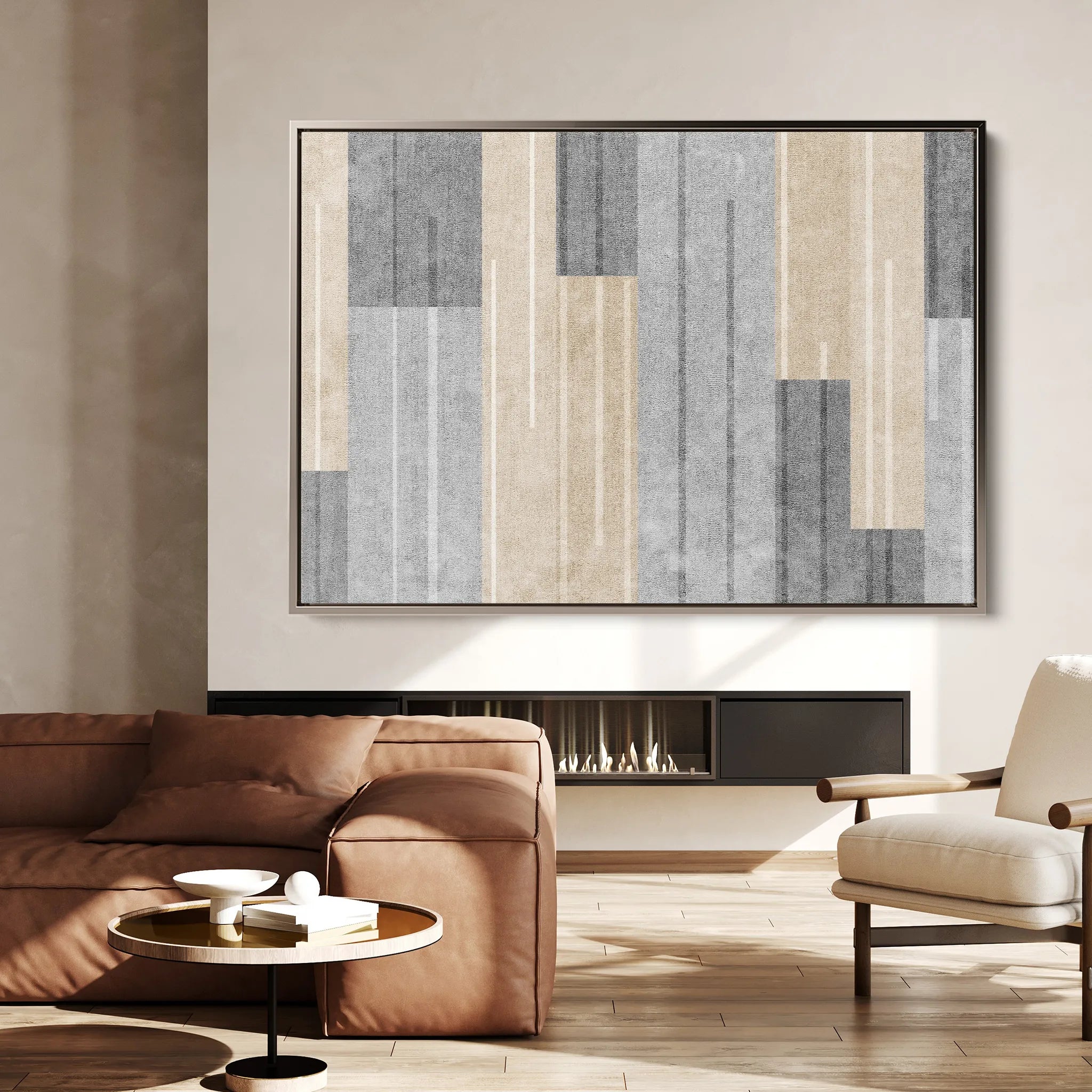 Abstract 029 Canvas Art 18" x 24" / 45 x 60 cm / Black