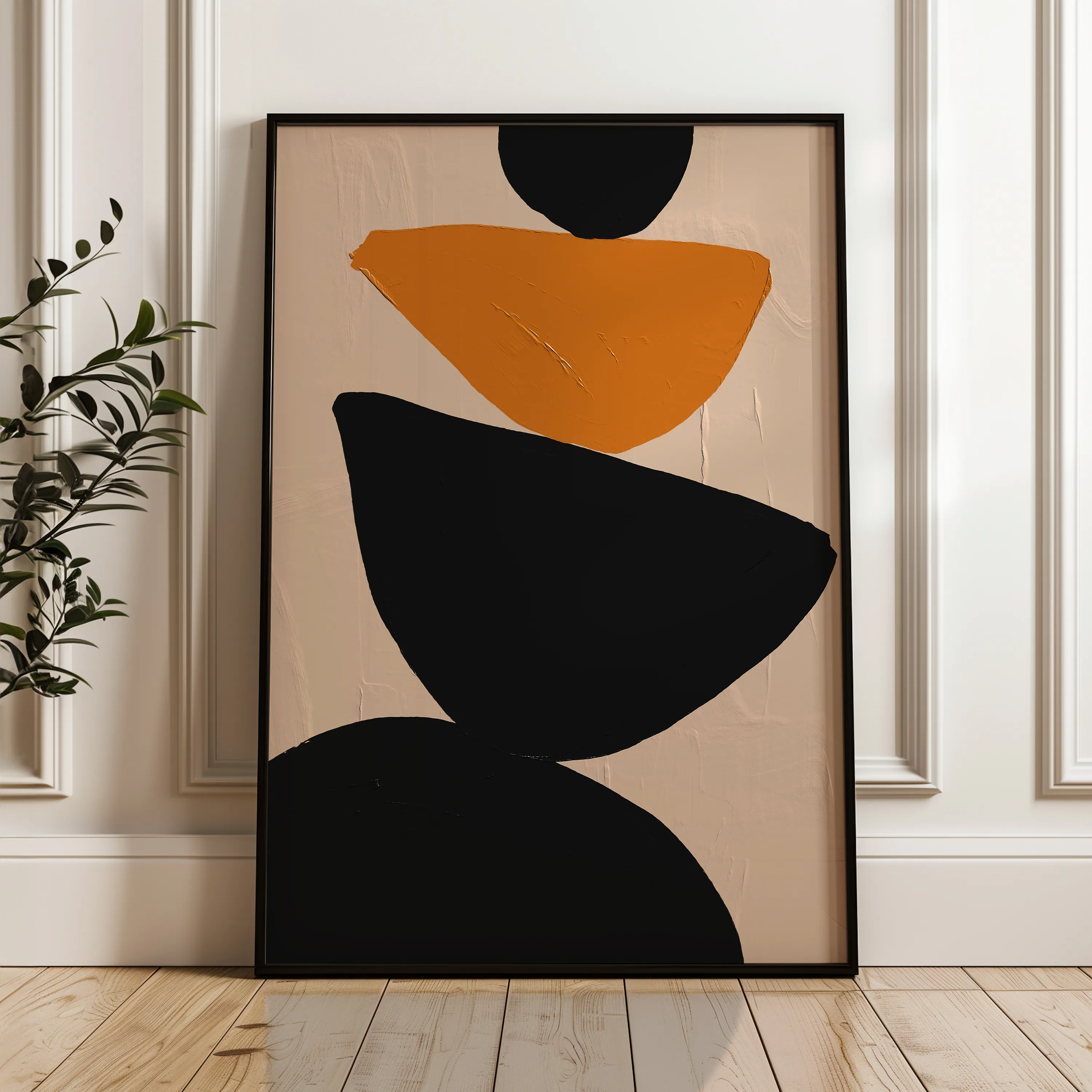 Boho 029 Canvas Art 18" x 24" / 45 x 60 cm / Black