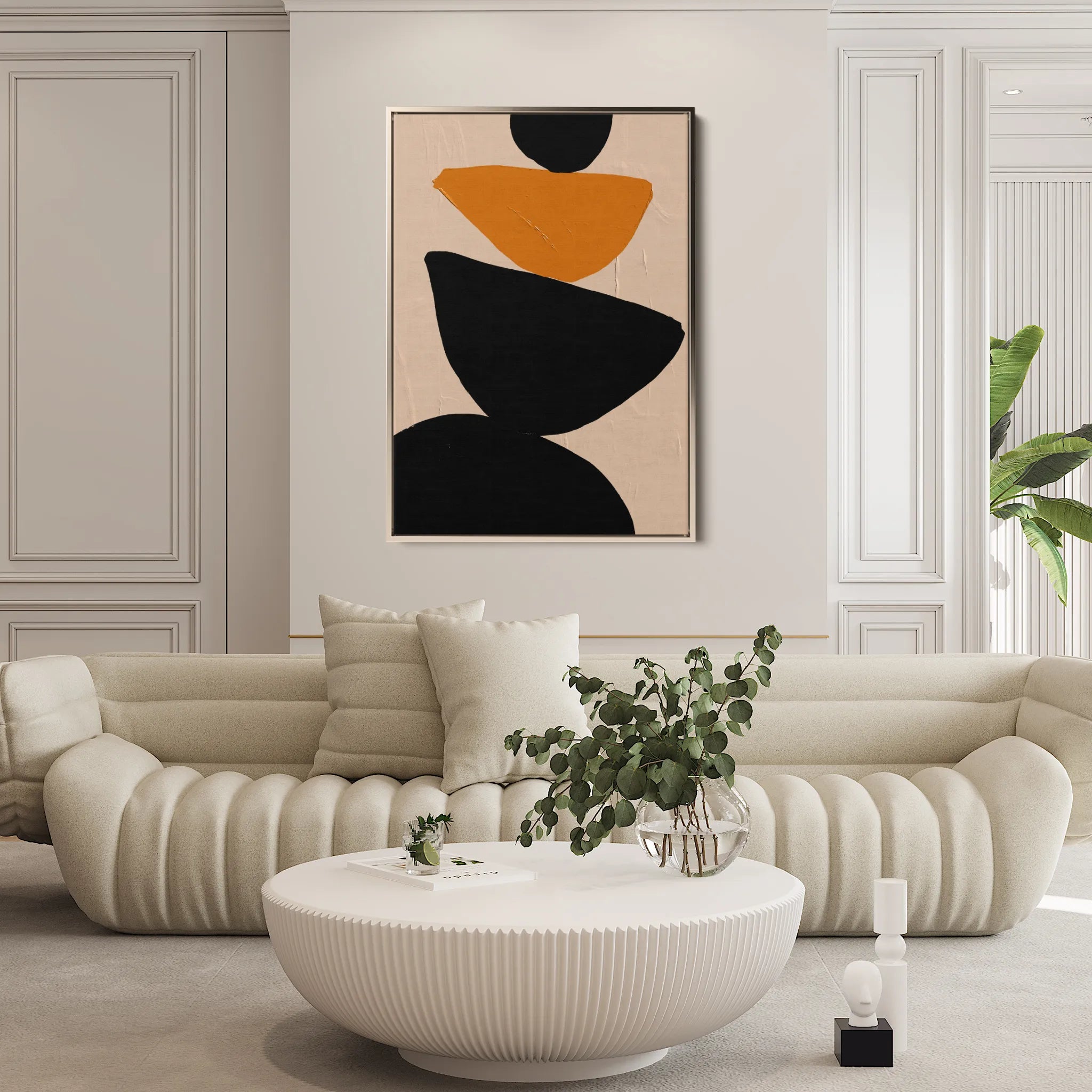 Boho 029 Canvas Art 18" x 24" / 45 x 60 cm / Black