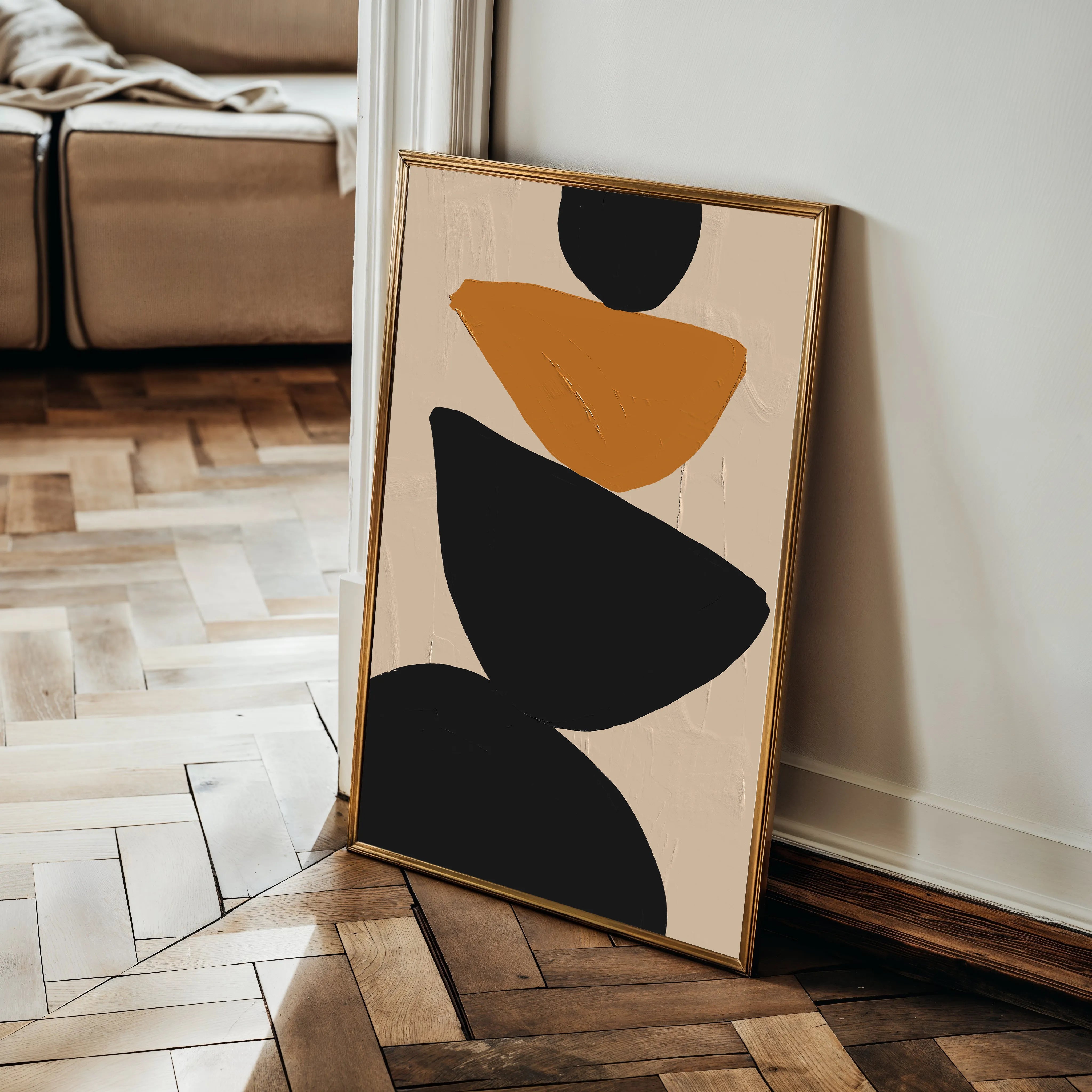 Boho 029 Canvas Art 18" x 24" / 45 x 60 cm / Black