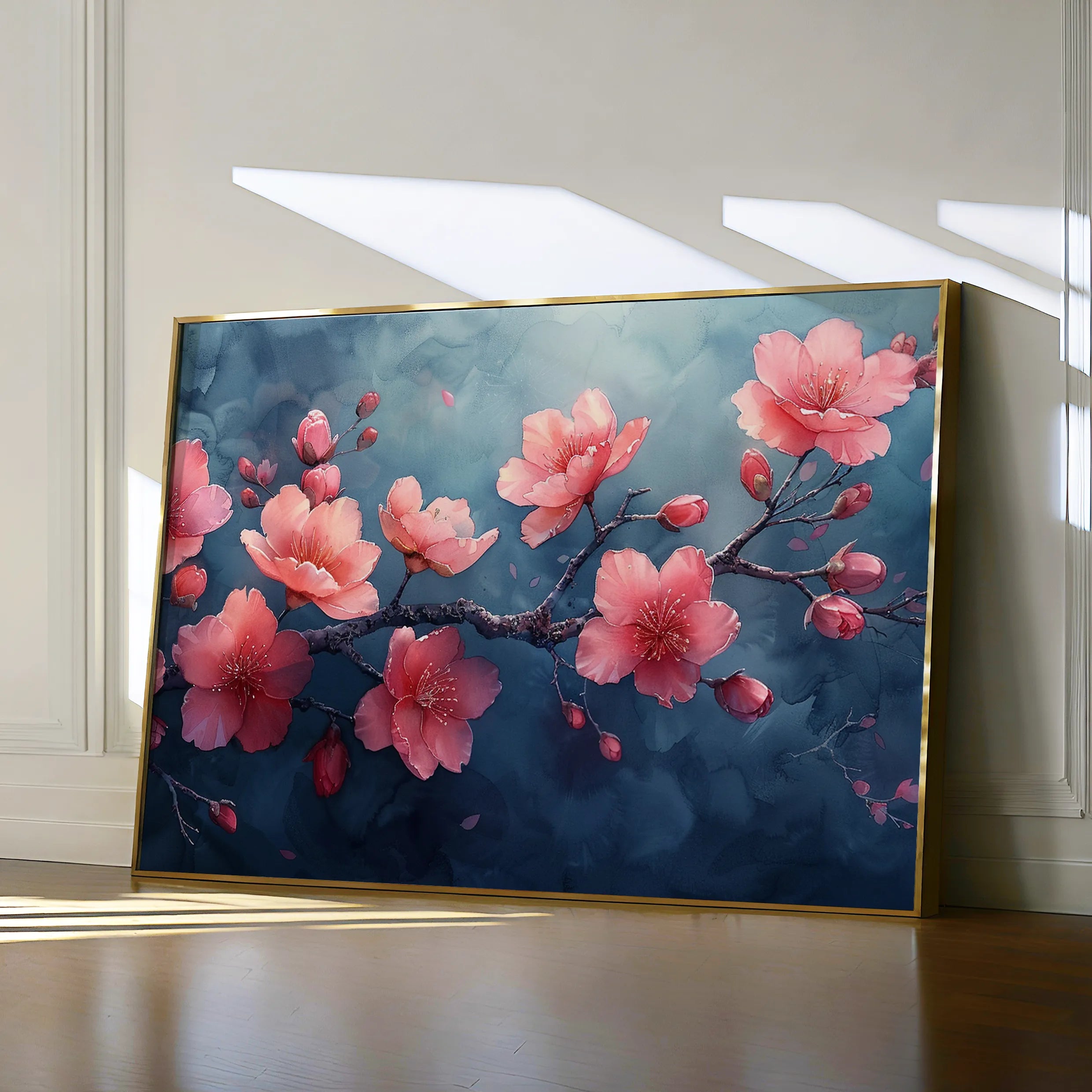 Floral 029 Canvas Art 18" x 24" / 45 x 60 cm / Black