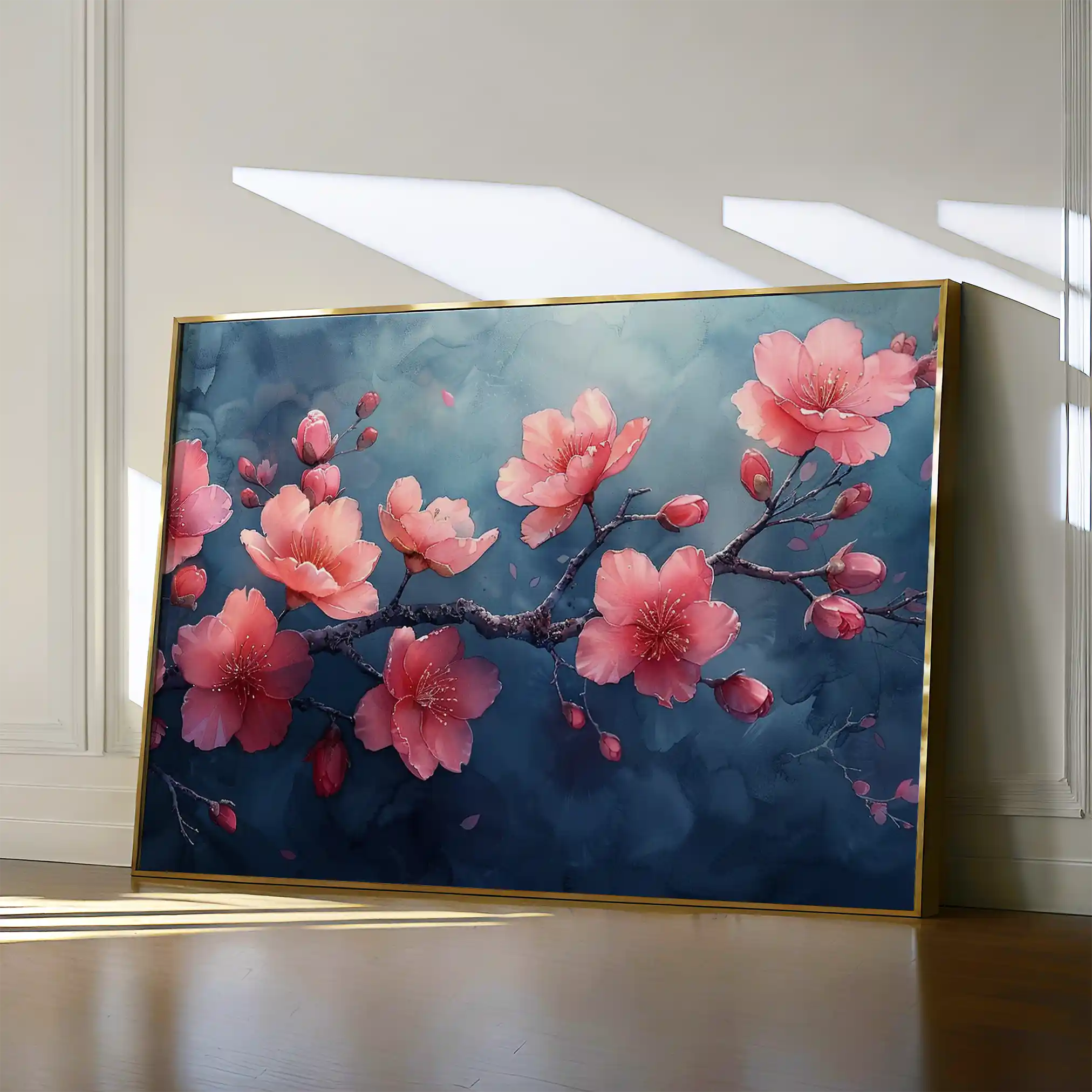 Floral 029 Canvas Art 60 x 40 cm / Black