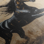 Horses 029 Canvas Art 18" x 24" / 45 x 60 cm / Black