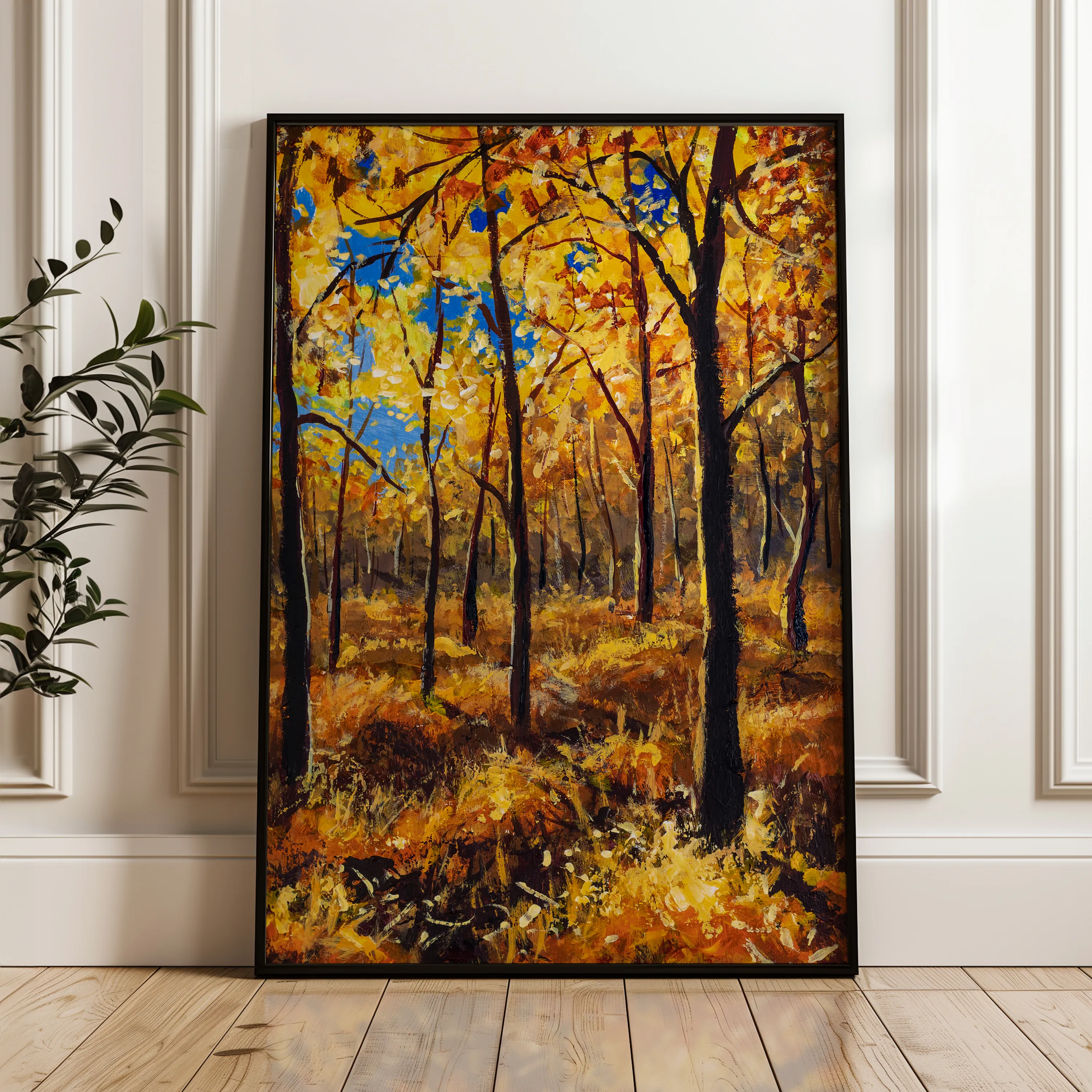 Landscape 029 Canvas Art 18" x 24" / 45 x 60 cm / Black