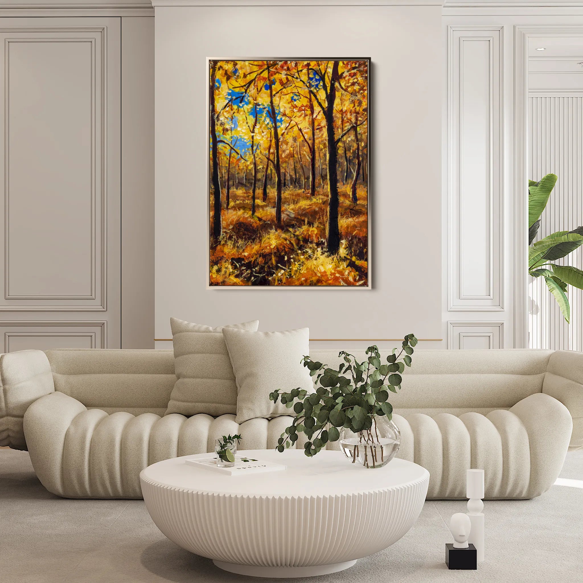 Landscape 029 Canvas Art 18" x 24" / 45 x 60 cm / Black