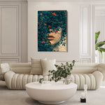 Portrait 029 Canvas Art 18" x 24" / 45 x 60 cm / Black