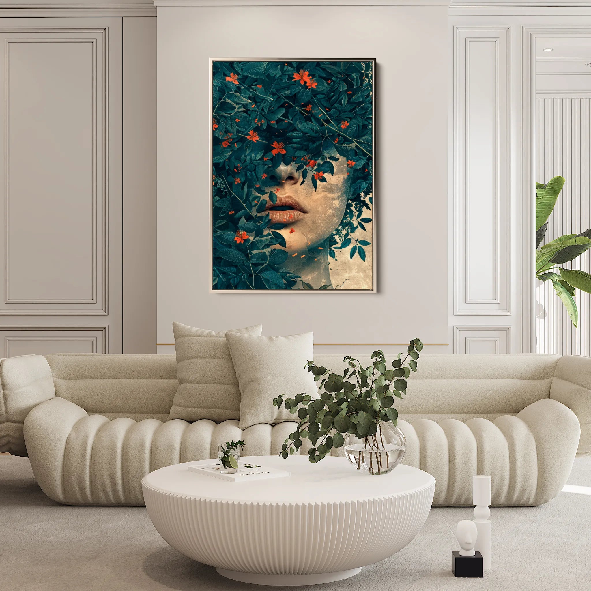 Portrait 029 Canvas Art 18" x 24" / 45 x 60 cm / Black