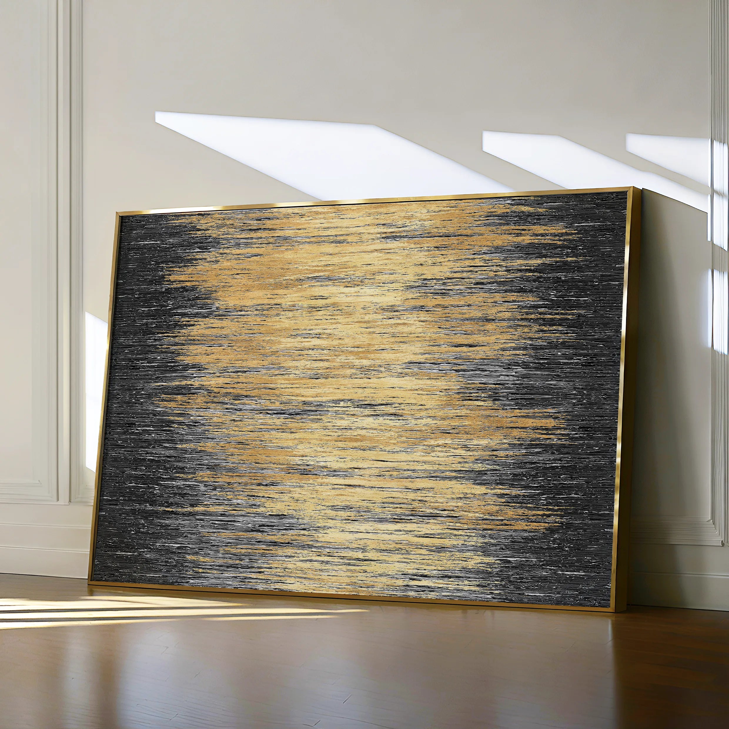 Abstract 030 Canvas Art 18" x 24" / 45 x 60 cm / Black