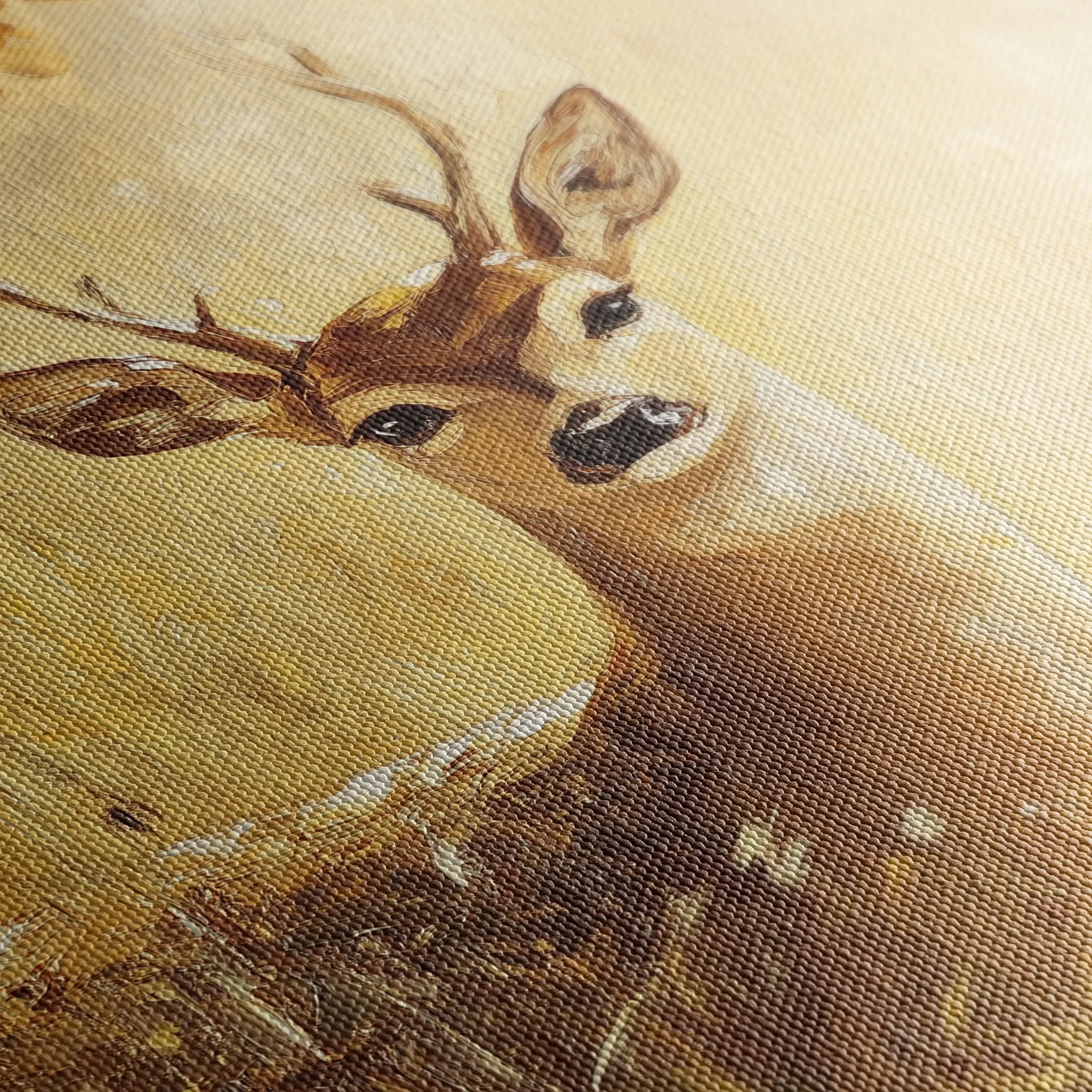 Animals 030 Canvas Art 18" x 24" / 45 x 60 cm / Black