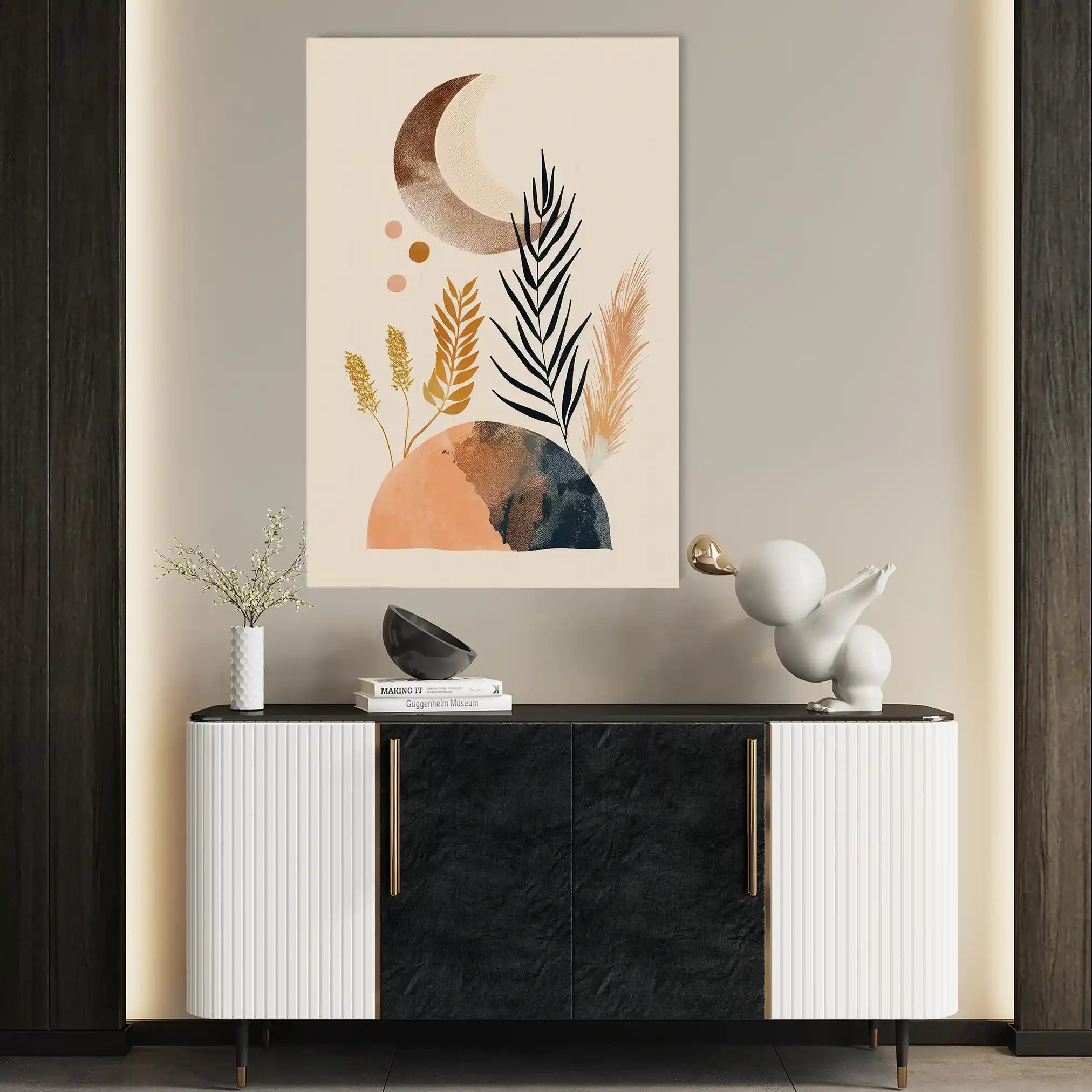 Boho 030 Canvas Art 60 x 40 cm / Black