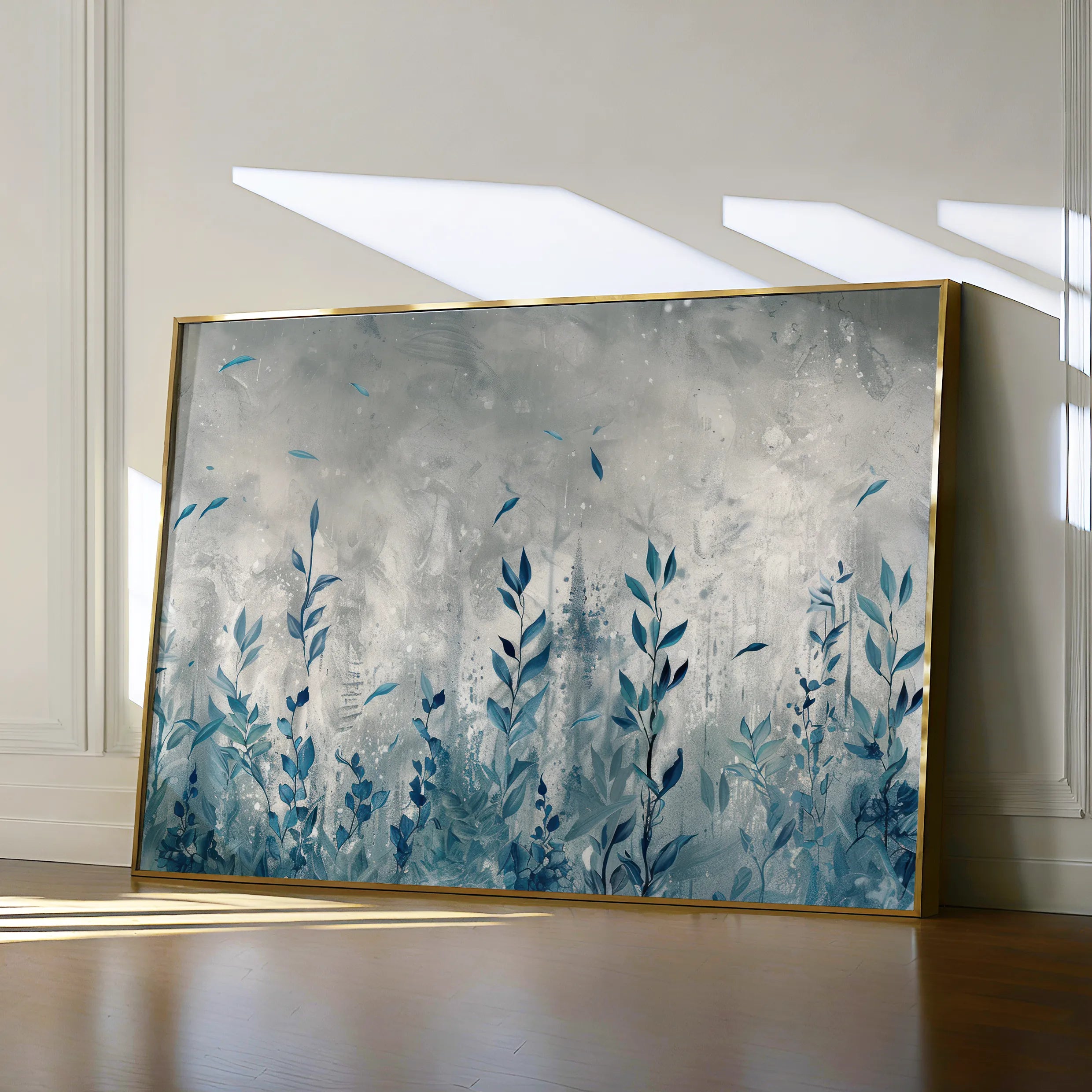 Floral 030 Canvas Art 18" x 24" / 45 x 60 cm / Black