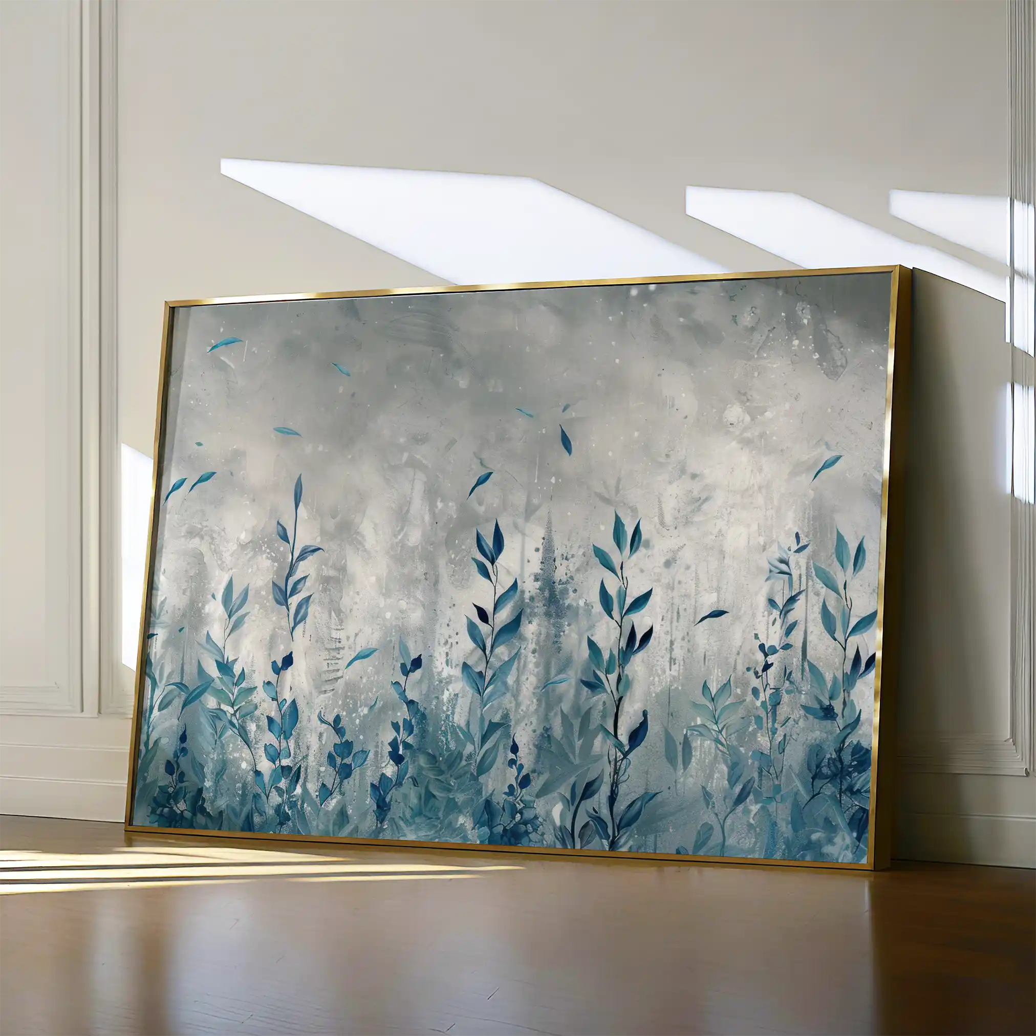 Floral 030 Canvas Art 60 x 40 cm / Black