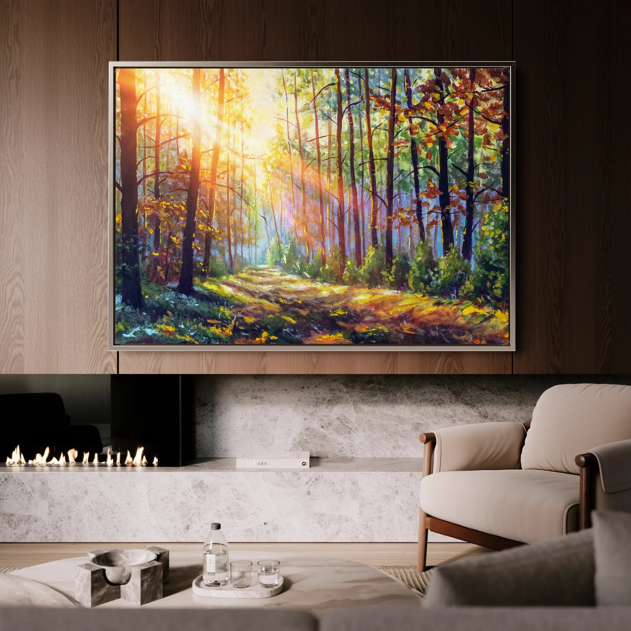 Landscape 030 Canvas Art 18" x 24" / 45 x 60 cm / Black