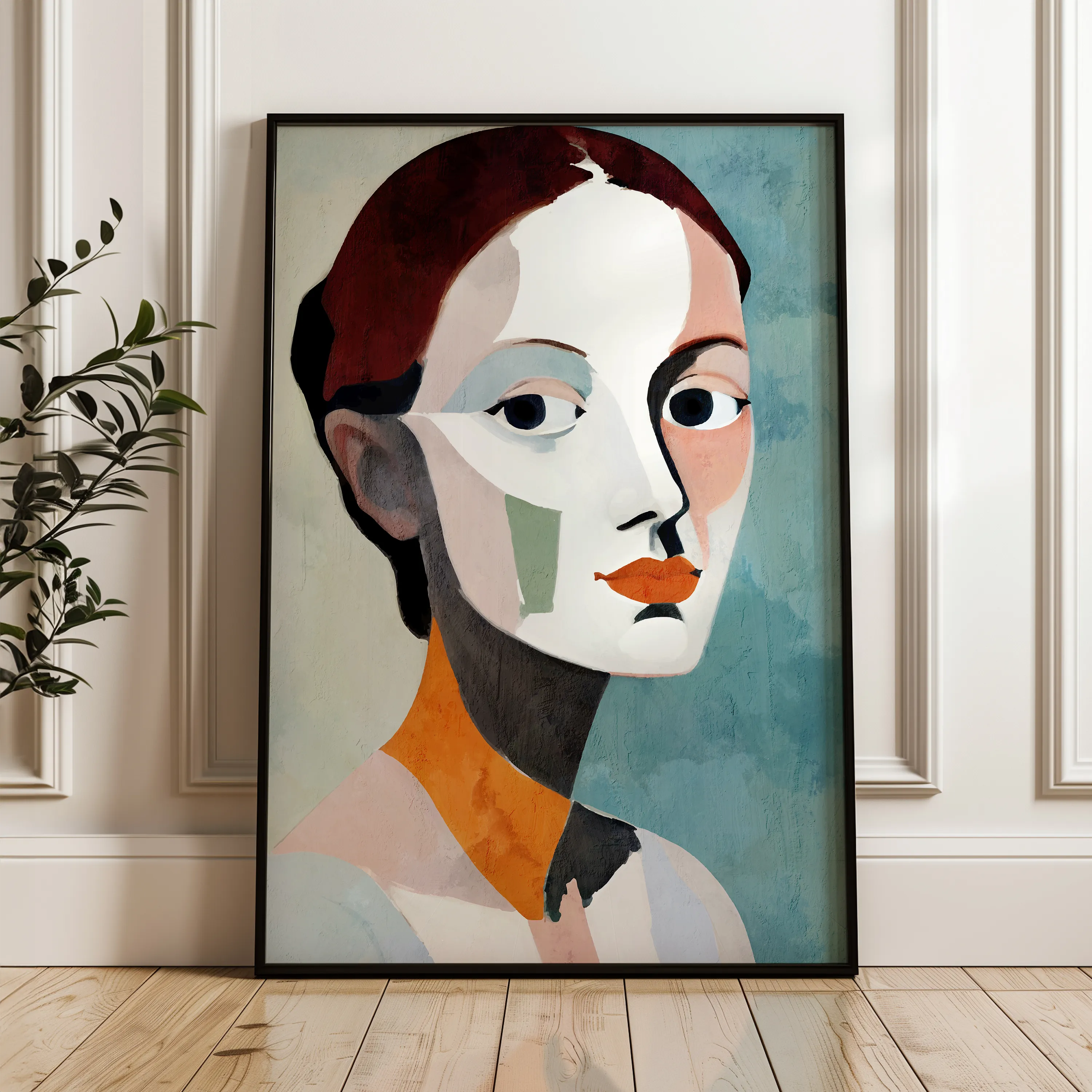 Portrait 030 Canvas Art 18" x 24" / 45 x 60 cm / Black