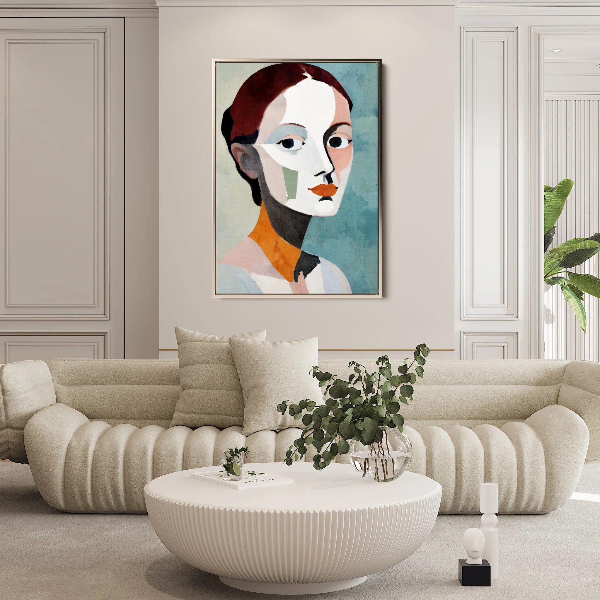 Portrait 030 Canvas Art 18" x 24" / 45 x 60 cm / Black