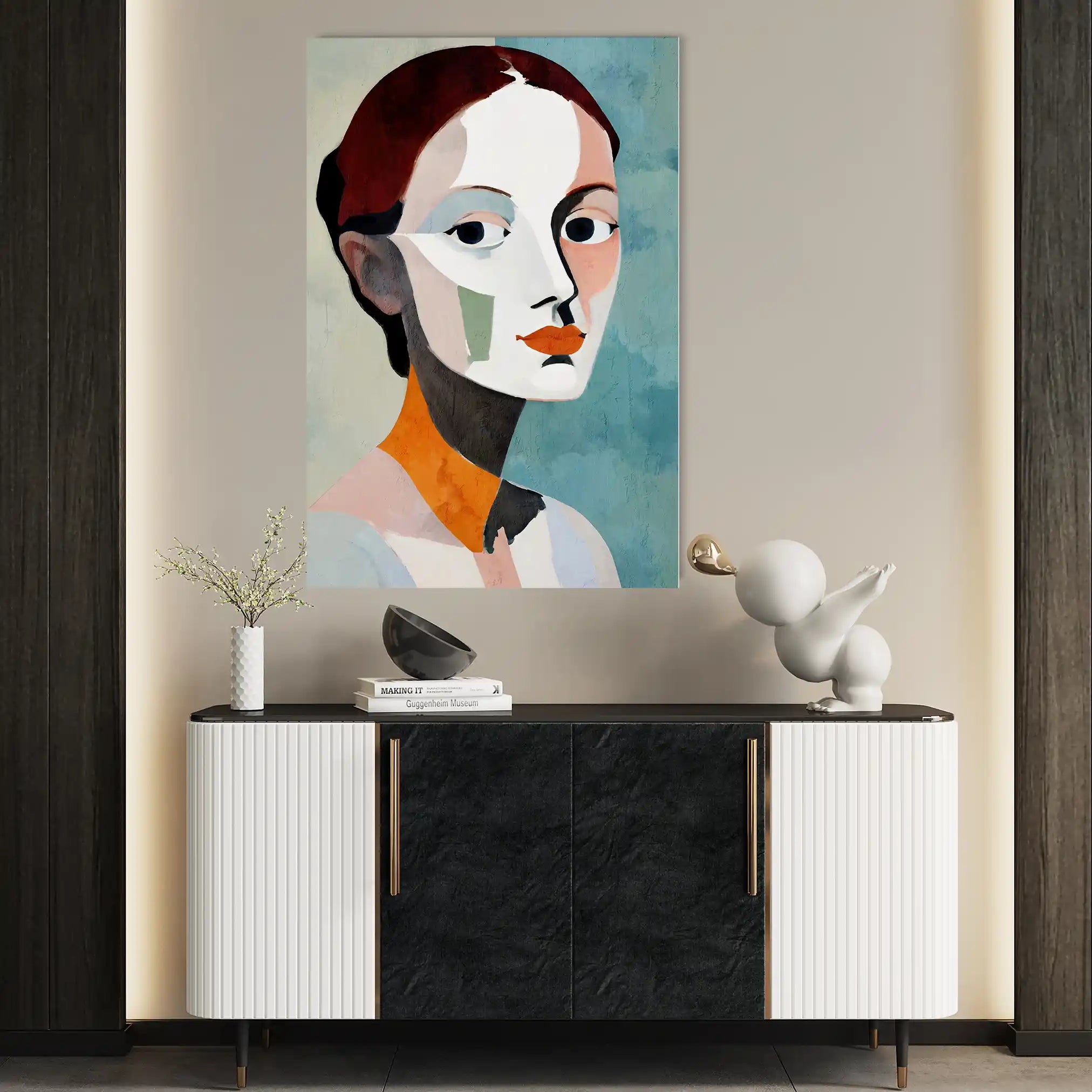 Portrait 030 Canvas Art 60 x 40 cm / Black