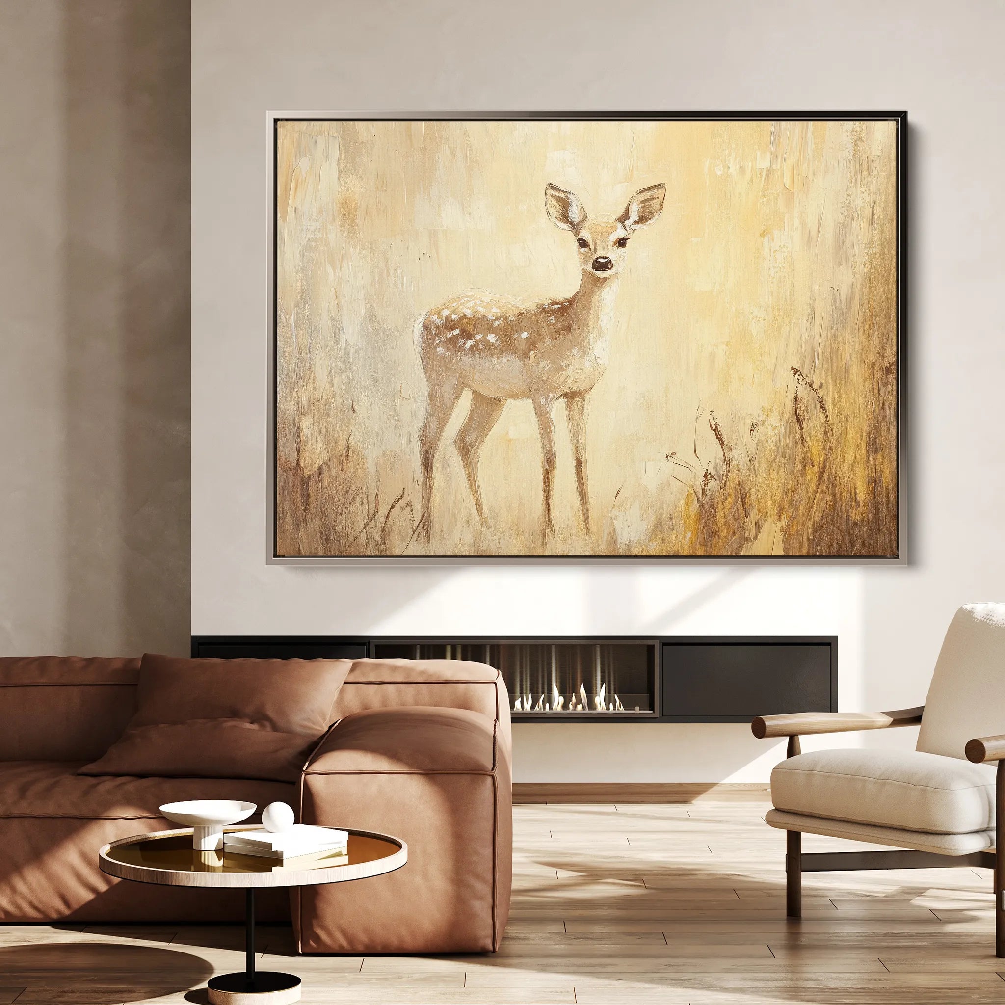 Animals 031 Canvas Art 18" x 24" / 45 x 60 cm / Black