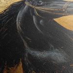 Horses 031 Canvas Art 18" x 24" / 45 x 60 cm / Black