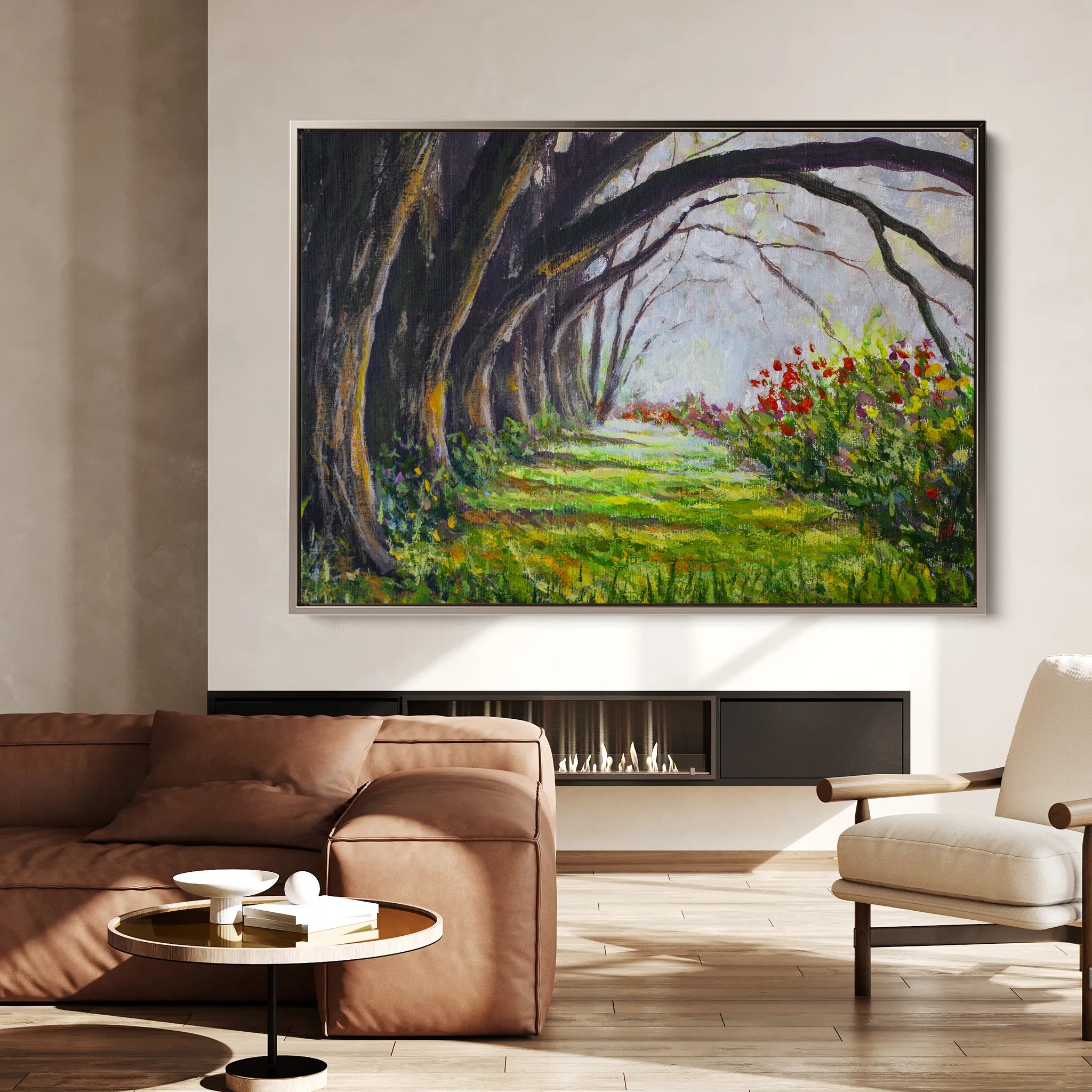 Landscape 031 Canvas Art 18" x 24" / 45 x 60 cm / Black