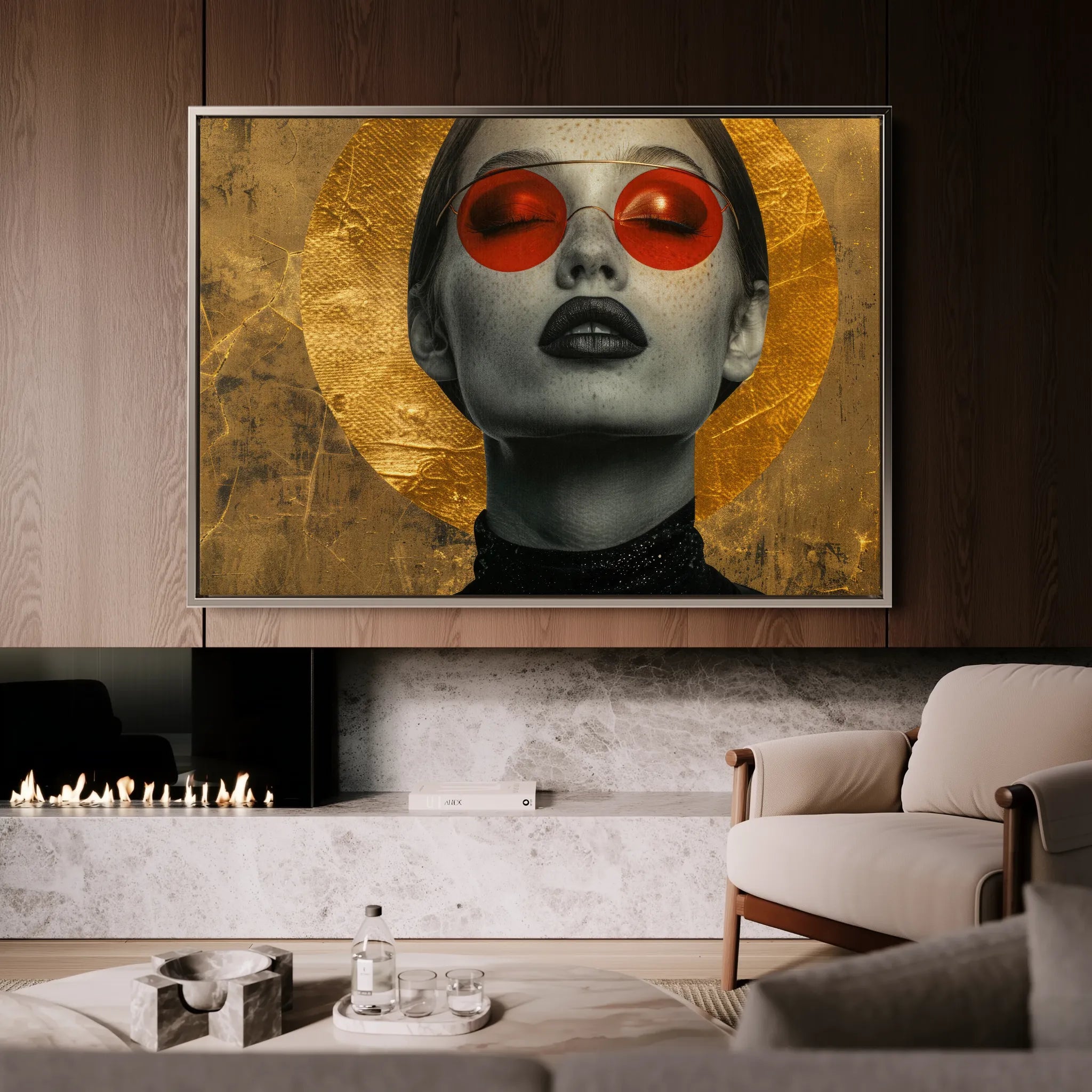 Portrait 031 Canvas Art 18" x 24" / 45 x 60 cm / Black