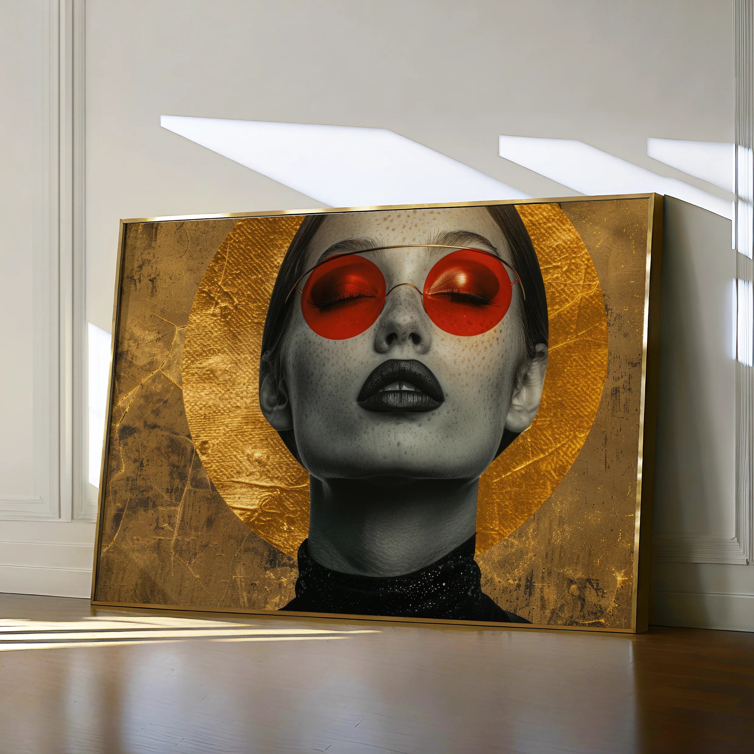Portrait 031 Canvas Art 18" x 24" / 45 x 60 cm / Black