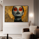 Portrait 031 Canvas Art 18" x 24" / 45 x 60 cm / Black